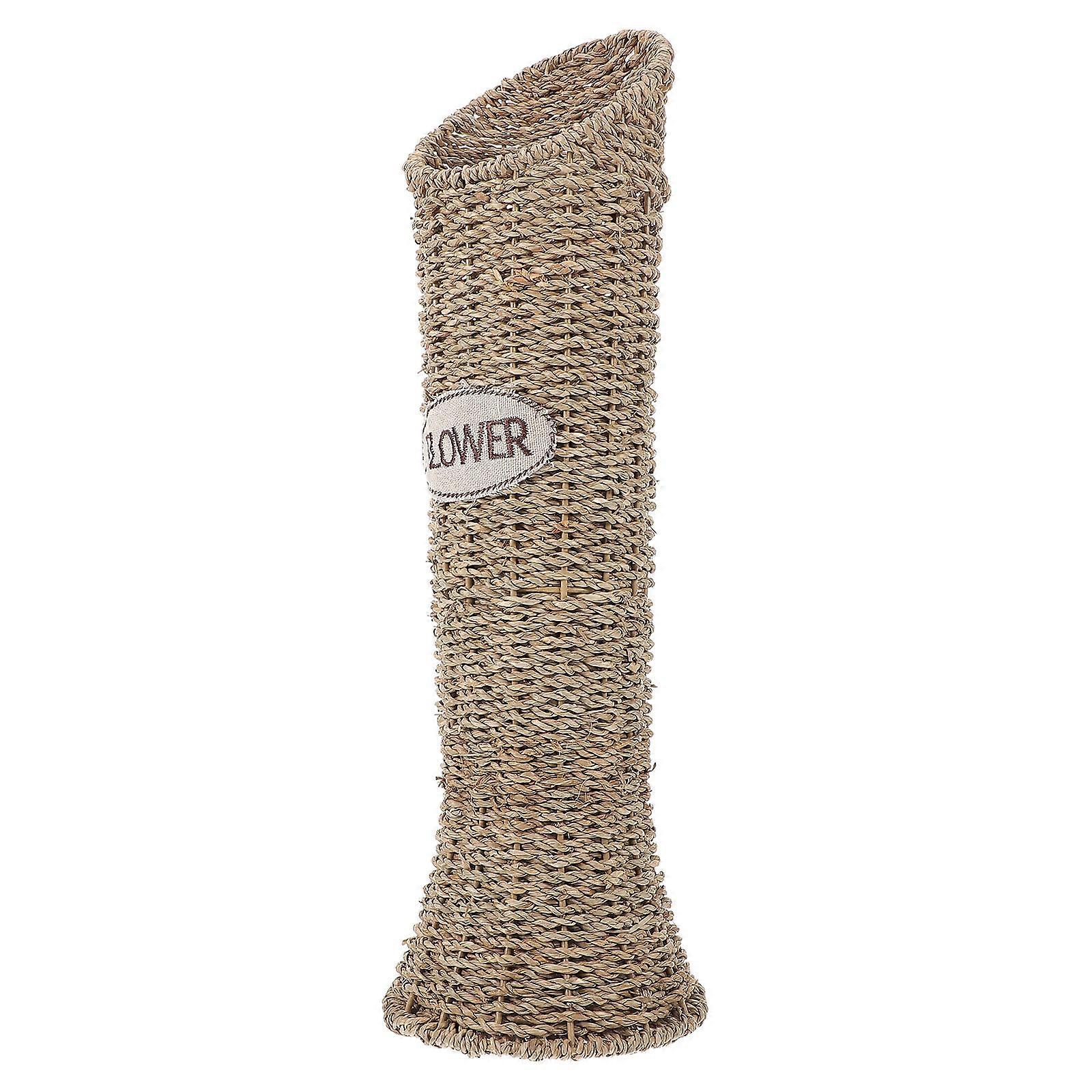 Elegant Woven Rattan Flower Vase with Stable Base – Decorative Home Flowerpot for Family and Friends Gift