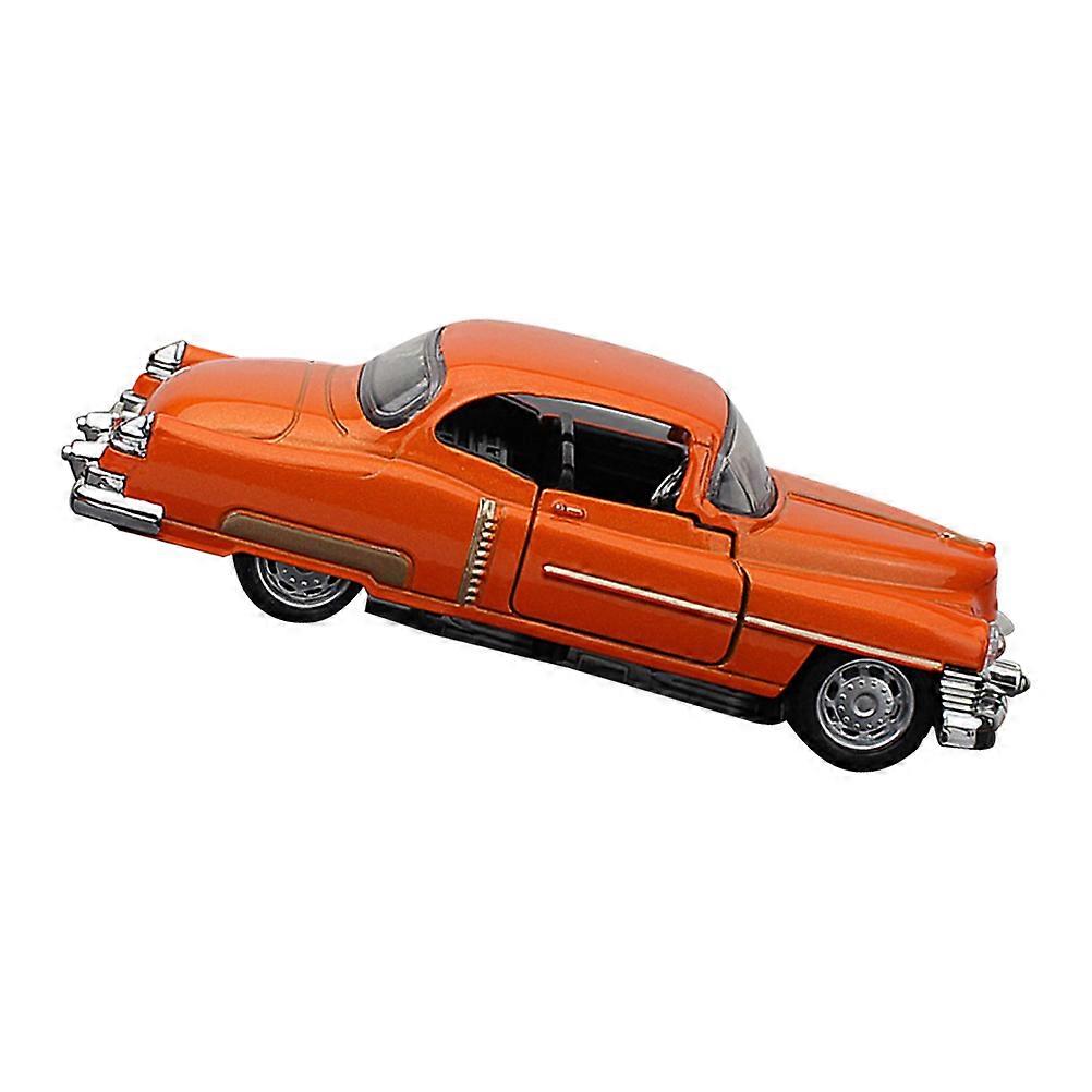 Retro Orange Car Model for Home Decor Alloy Material Style 1pc