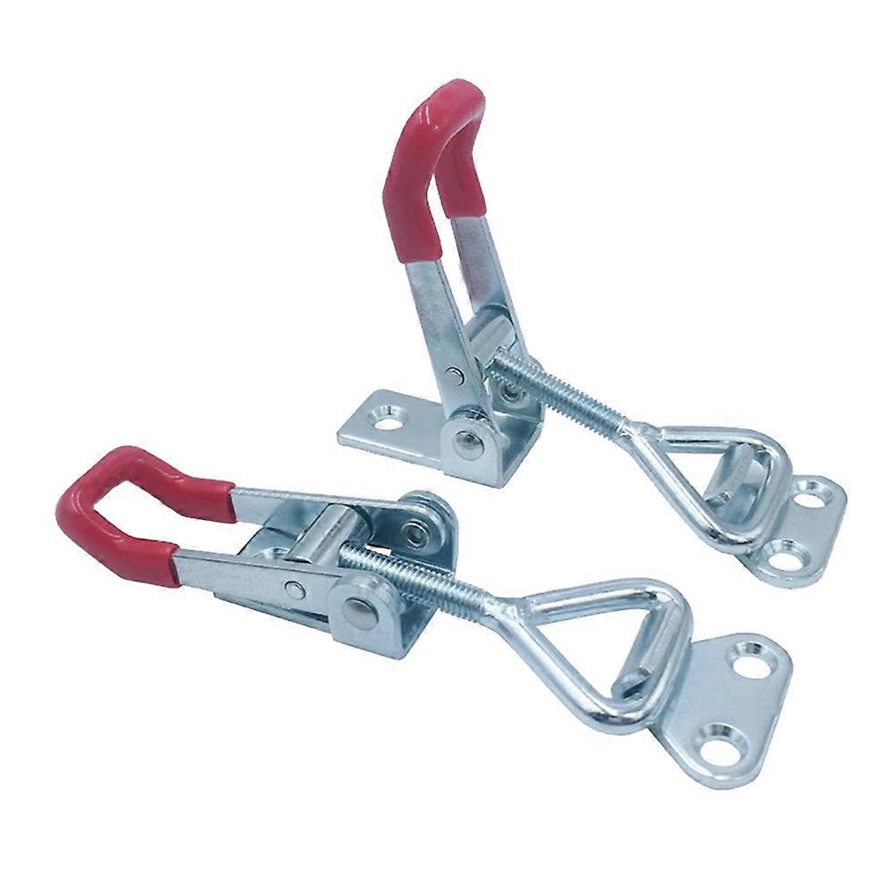 2pcs Quick Release Toggle Clamp for Welding Machine Operation Mold Metal Silver and Red