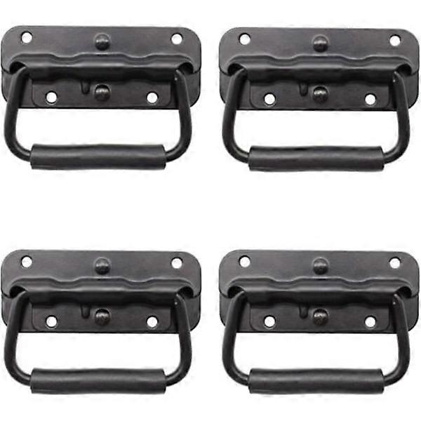 4-piece case handle, toolbox spring handle, tension spring folding handle, foldable handle