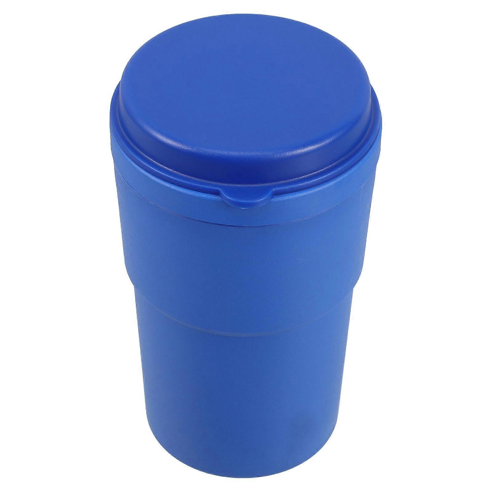 Blue Car Ashtray with Lid for Home and Car Made from ABS Material Sleek Stylish Design 3 5 Inches