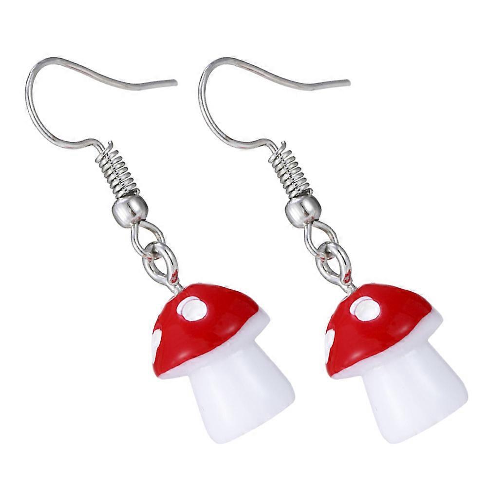 It looks like you've pasted a product title or description for a pair of **simulated mushroom earrings**. If you're looking for help with any of the