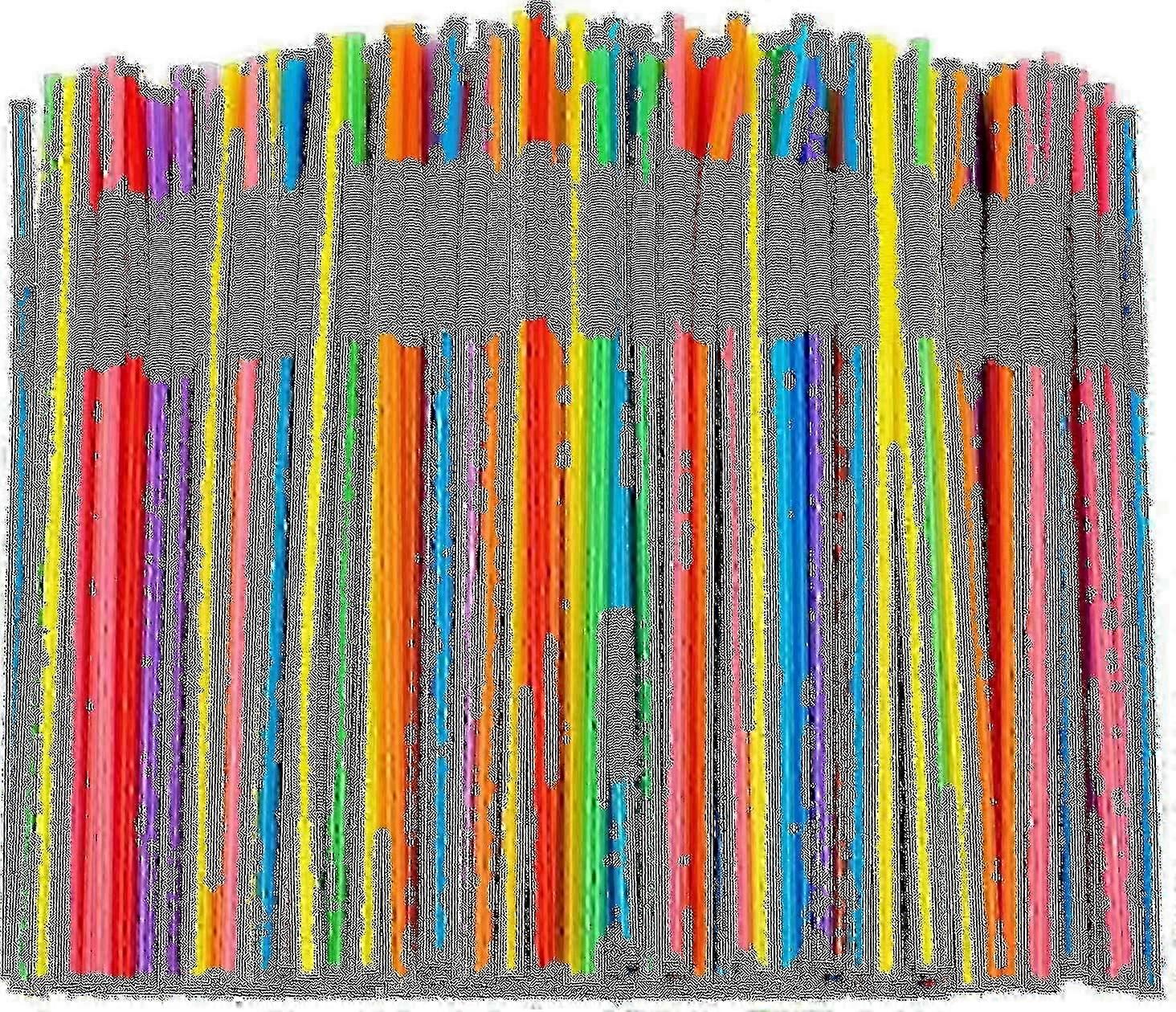 500 Count Vibrant Bendable Plastic Straws, Flexible and BPA-Free for Party Use