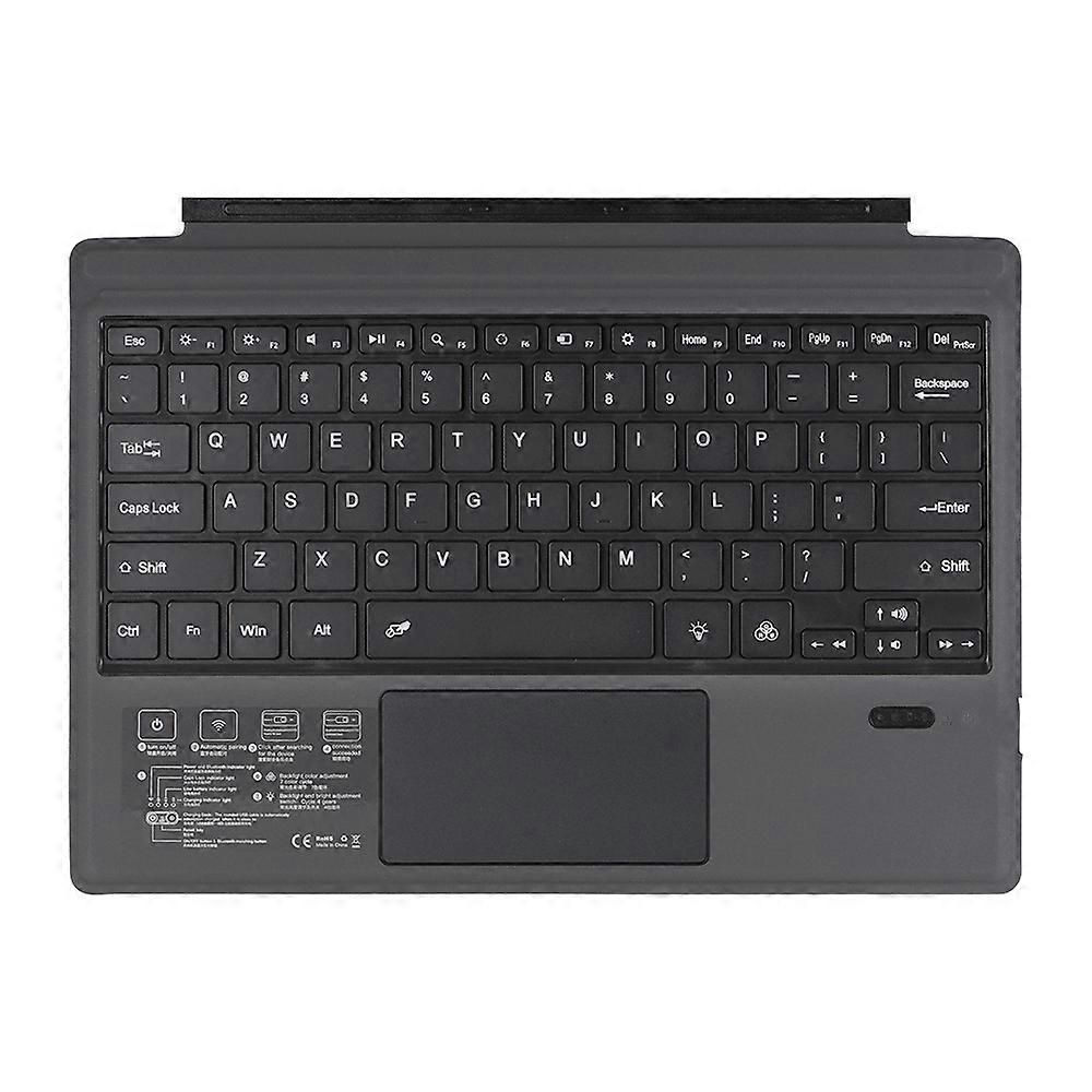 Wireless Bluetooth Keyboard Ultra-Thin Portable Backlit Tablet Keyboard with Large Touchpad Compatible with Pro 3 4 5 6 7