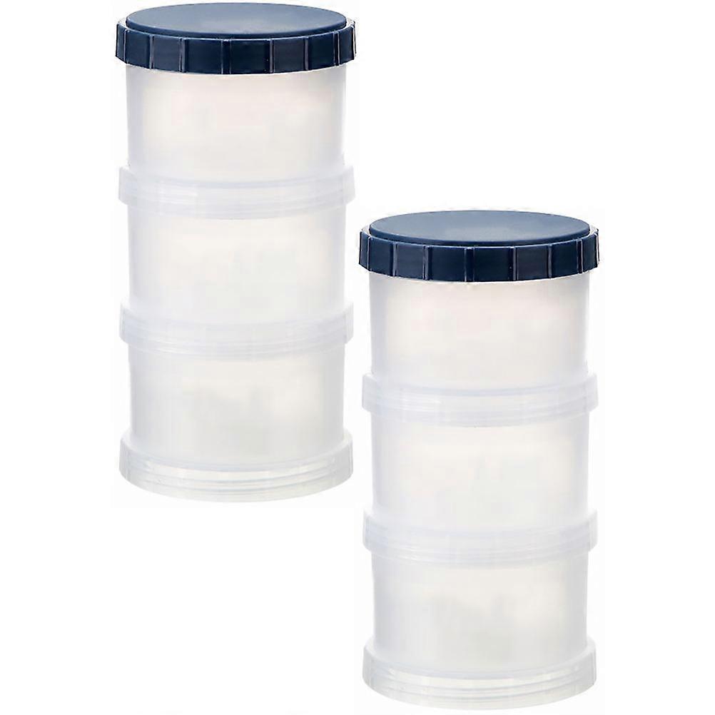 Milk Powder Storage Box 2 Sets Designed For Babies And Toddlers 15.6X8cm Moisture Prevention And Convenient Accessibility