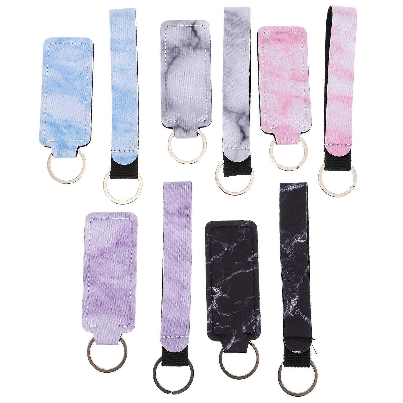 Lipstick Keychain Holders 10Pcs Adornment For Women Everyday Use Practical Design Storage