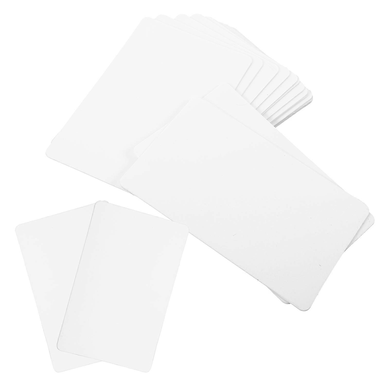 100pcs Blank PVC Name Cards – Printable & Paintable Craft Tags for DIY Projects, Blank Business Cards for Creative Use