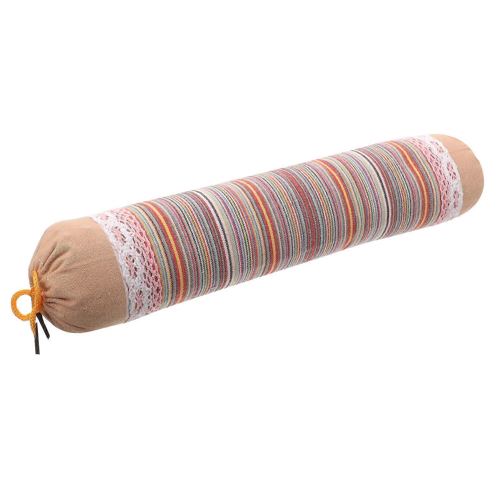 Ergonomic Round Cervical Pillow Filled with Wormwood for Comfortable Sleep and Relaxation