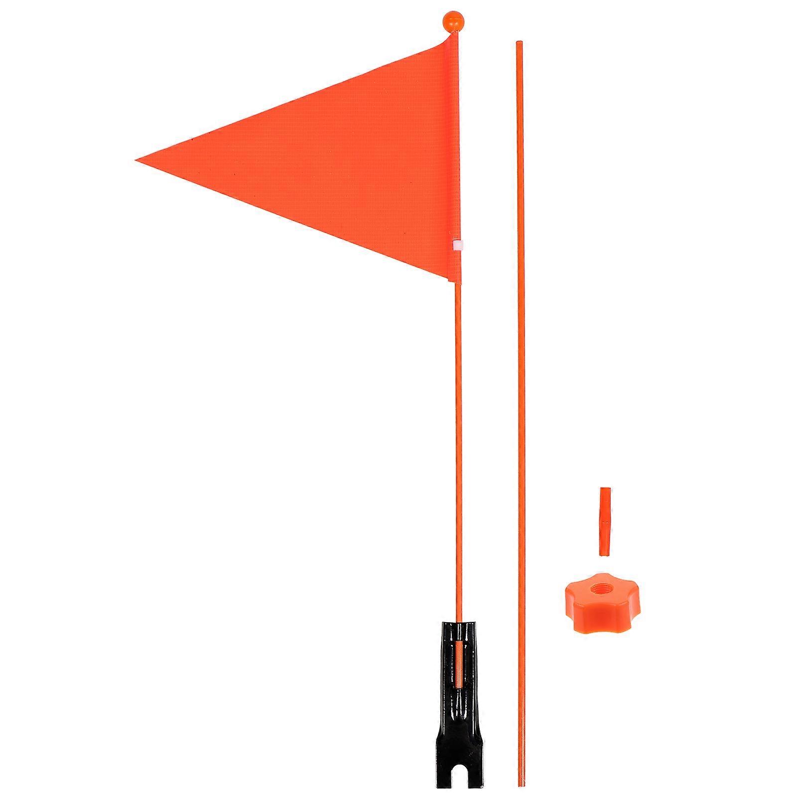 Orange Bike Safety Flag for Display Fiberglass Material Easy to Install and Remove 2 Sets