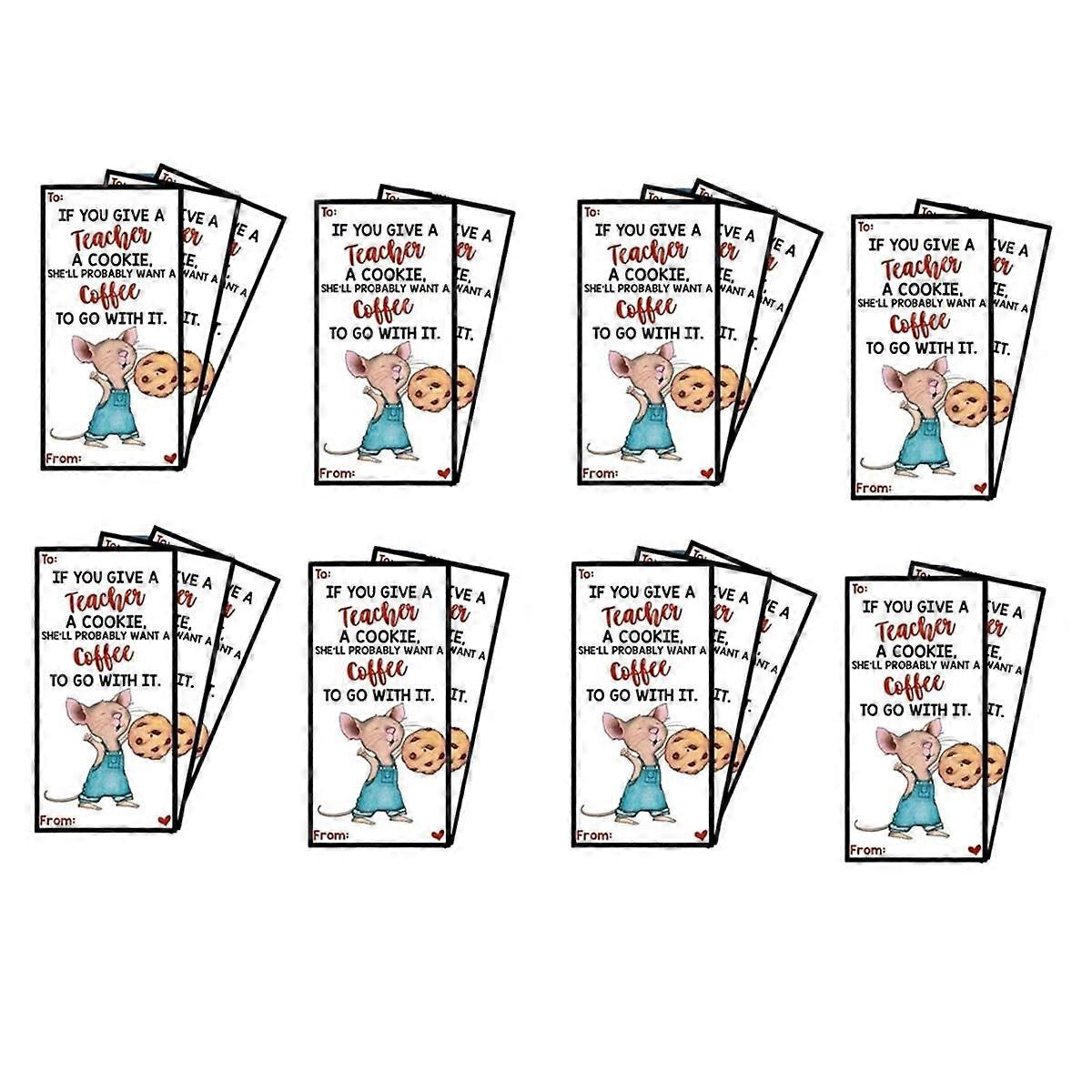 Appreciation Greeting Card for Teacher,If You Give Your Teacher A Cookie Book,Cards with Unique Appreciation,B