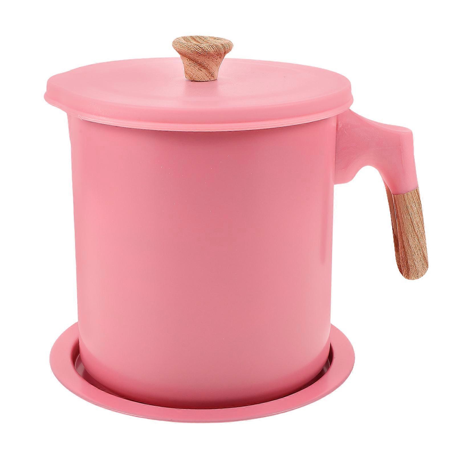 Stainless Steel Oil Storage Pot For Household Users Daily Use Rectangular Shape Wood Material 19.00X17.00X13.50CM 1Set