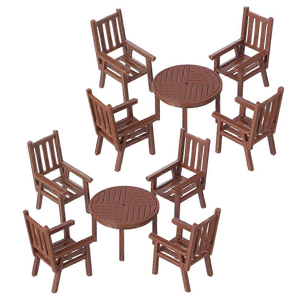 Miniature Plastic Table and Chair Set for Dollhouse & Model Building Decor – Scaled Dining Props for Crafts & Micro Landscape Displays