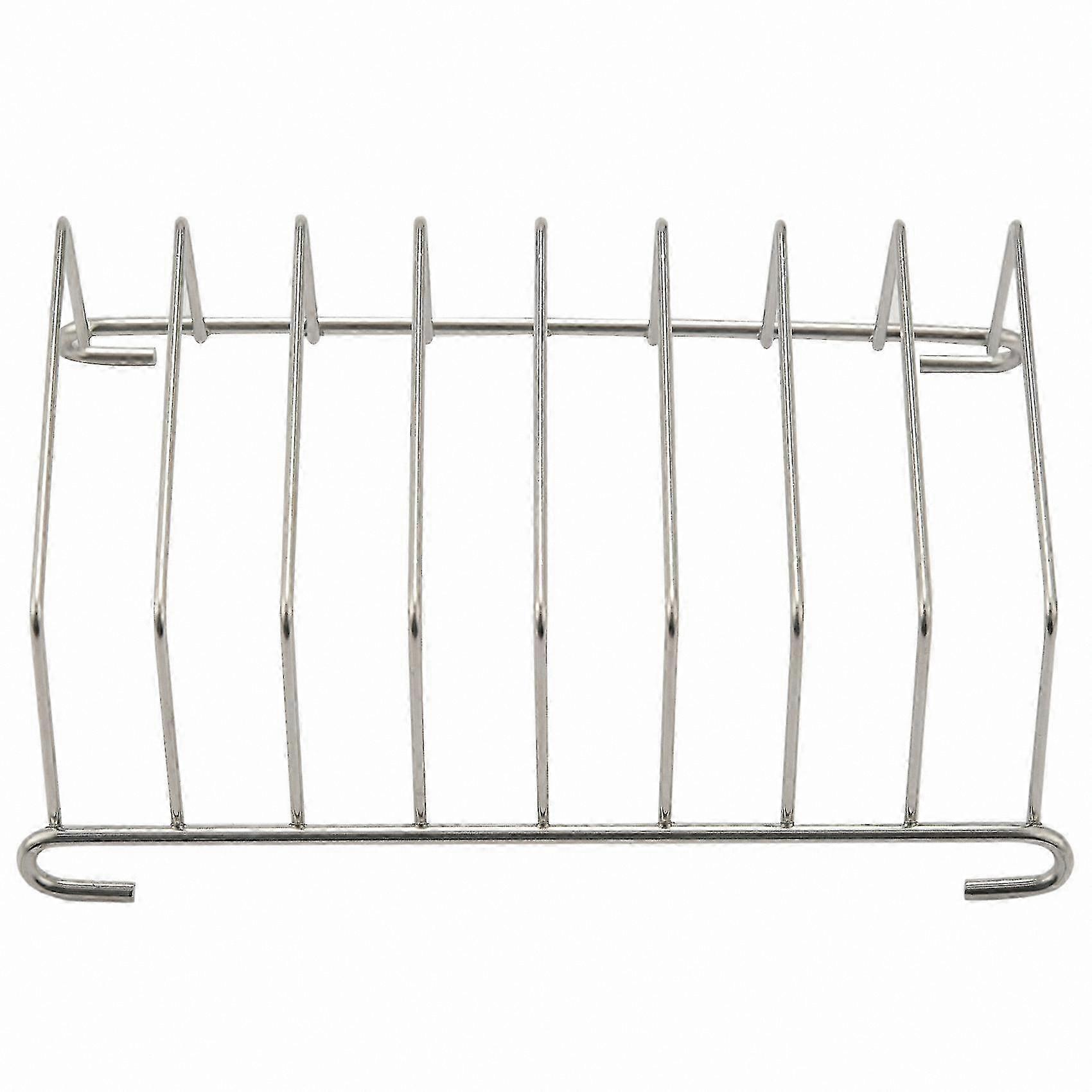 2-Piece Rectangle Cooling Rack Set with 8 Slice Holes for Bread and Baked Goods
