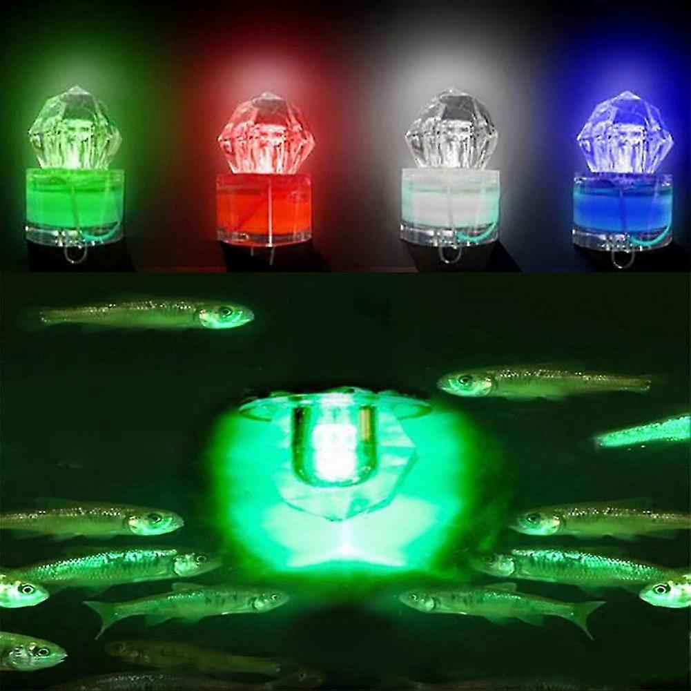 2025 LED Diamond Shape Flash Fishing Light Squid Strobe Deep Drop Underwater Bait