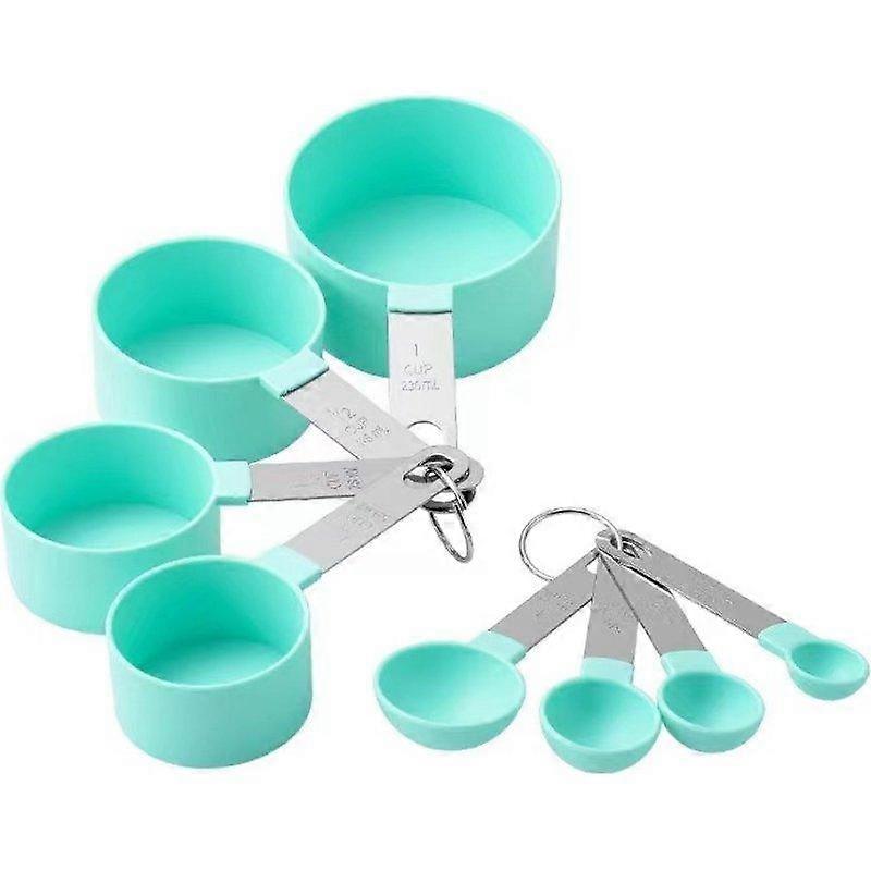 steel handle baking utensils measuring cups and spoons 8 piece set with scale