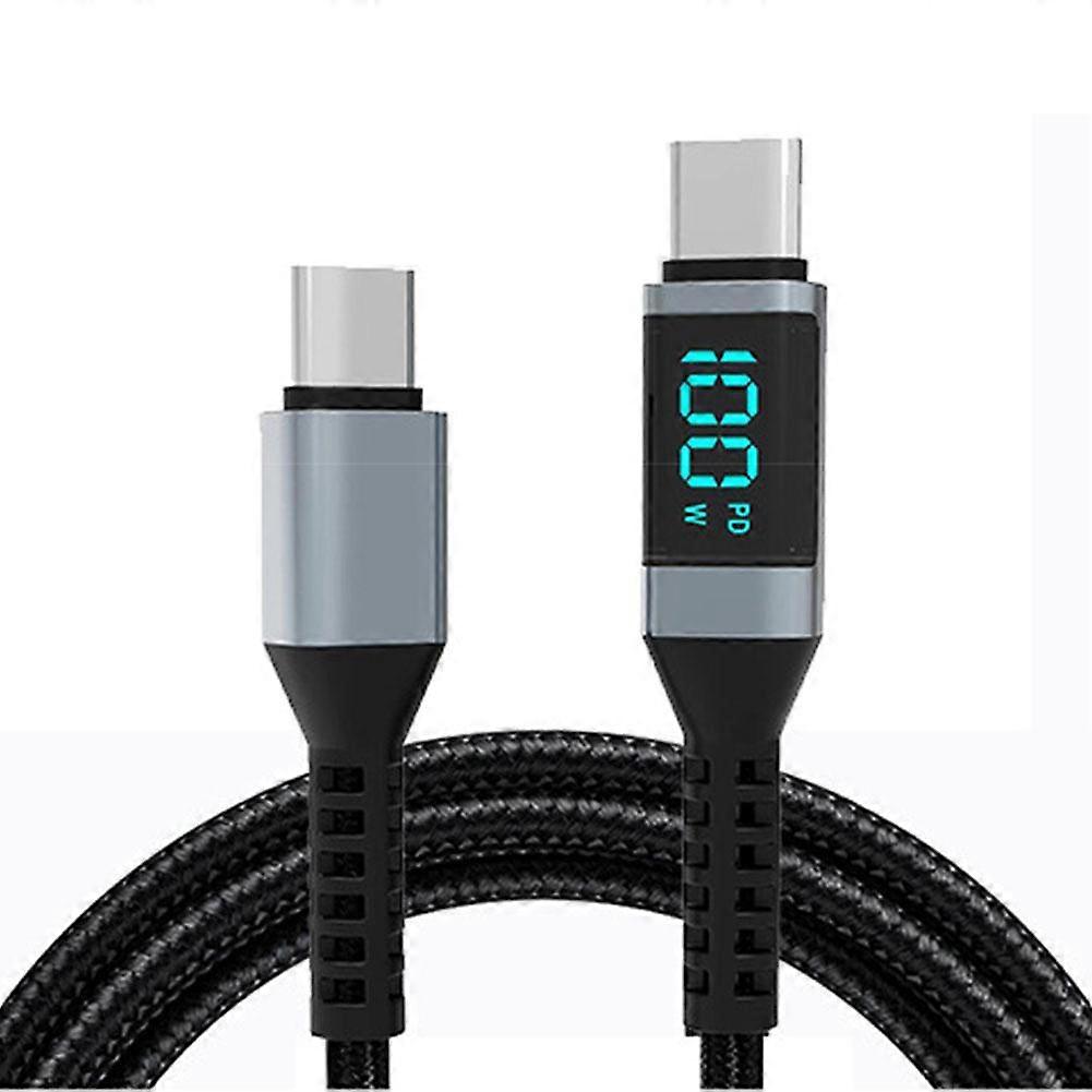 USB-C to USB-C Cable PD 100W Cord LED Display