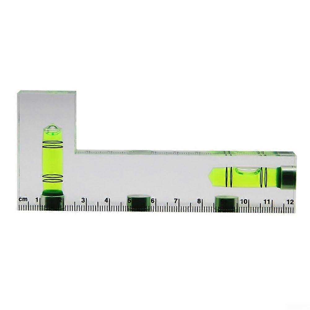 Transparent L-Shaped Spirit Level 120mm Double-Sided Magnetic Mini Precision Level For Home And Workshop