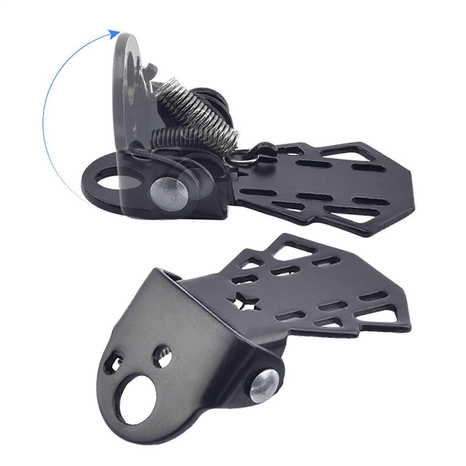 Bicycle Footrests – Metal Foldable Set, AntiSkid Pedal Extensions for Folding Bike