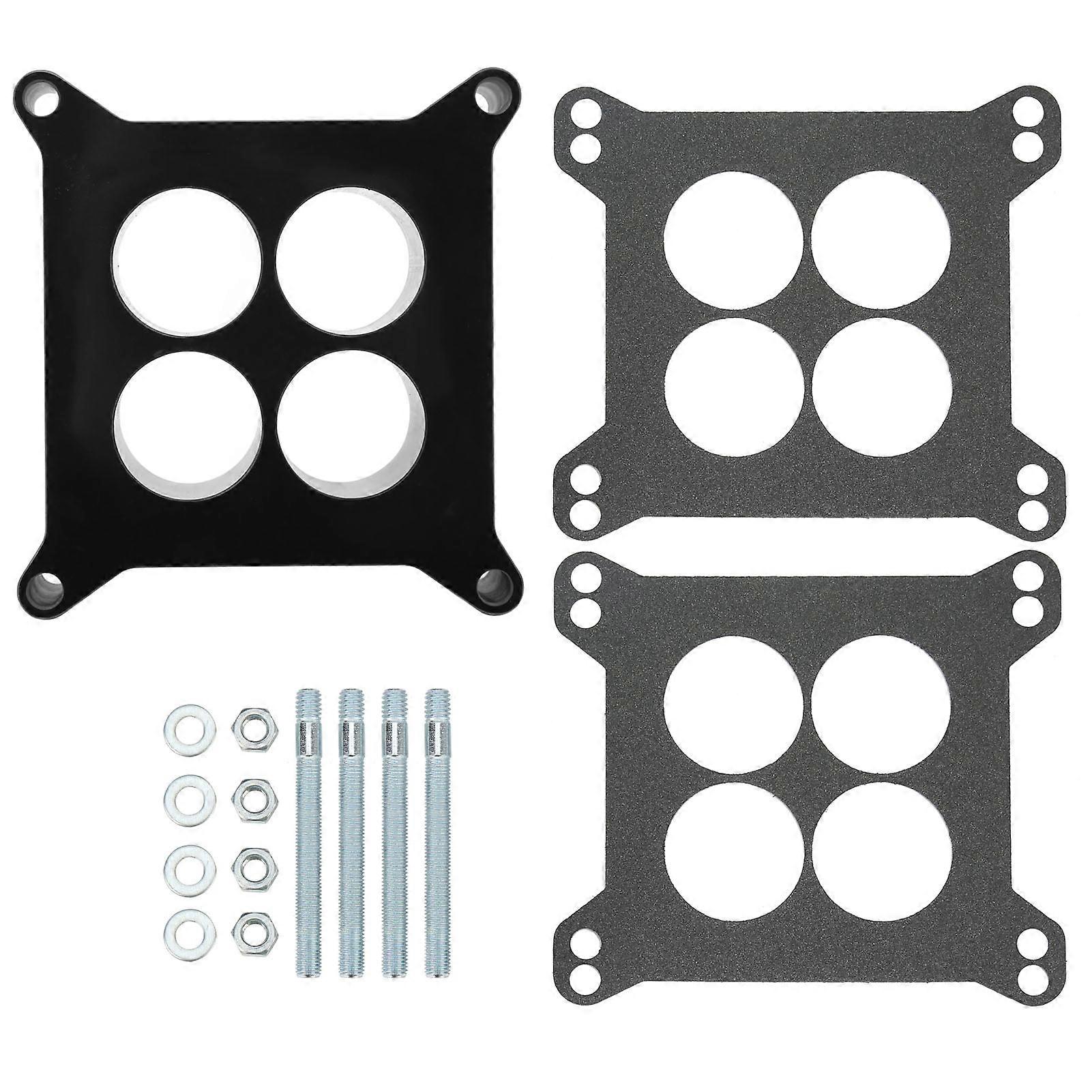 Espaciador de carburador de centro abierto de 4 agujeros 1in para HOLLEY Compatible con SBC BBC Engine