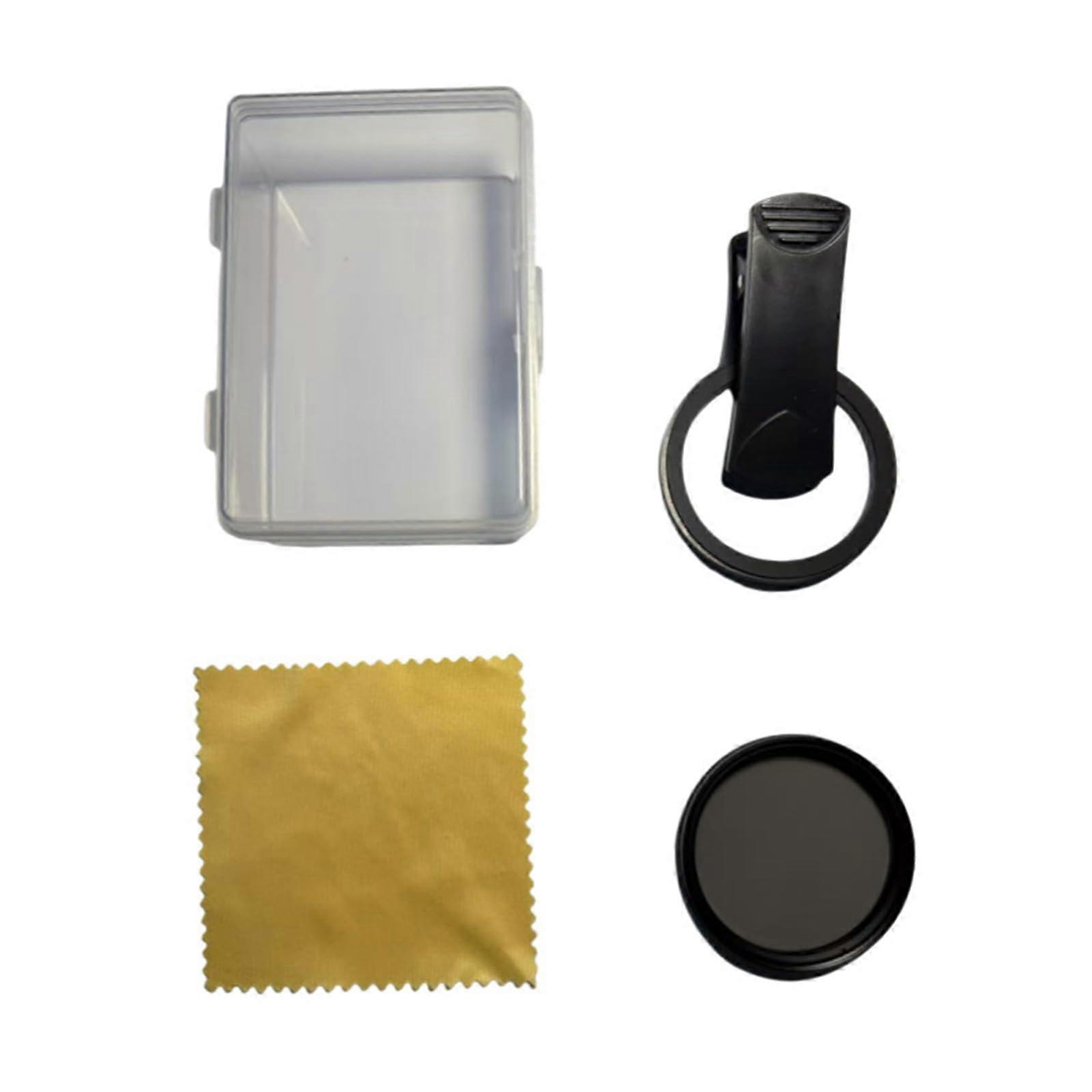 52mm Camera Lens Polarizing Filter Set Clip-On CPL Filter for iPhone 16 15, Circular Polarizer for Mobile Photography