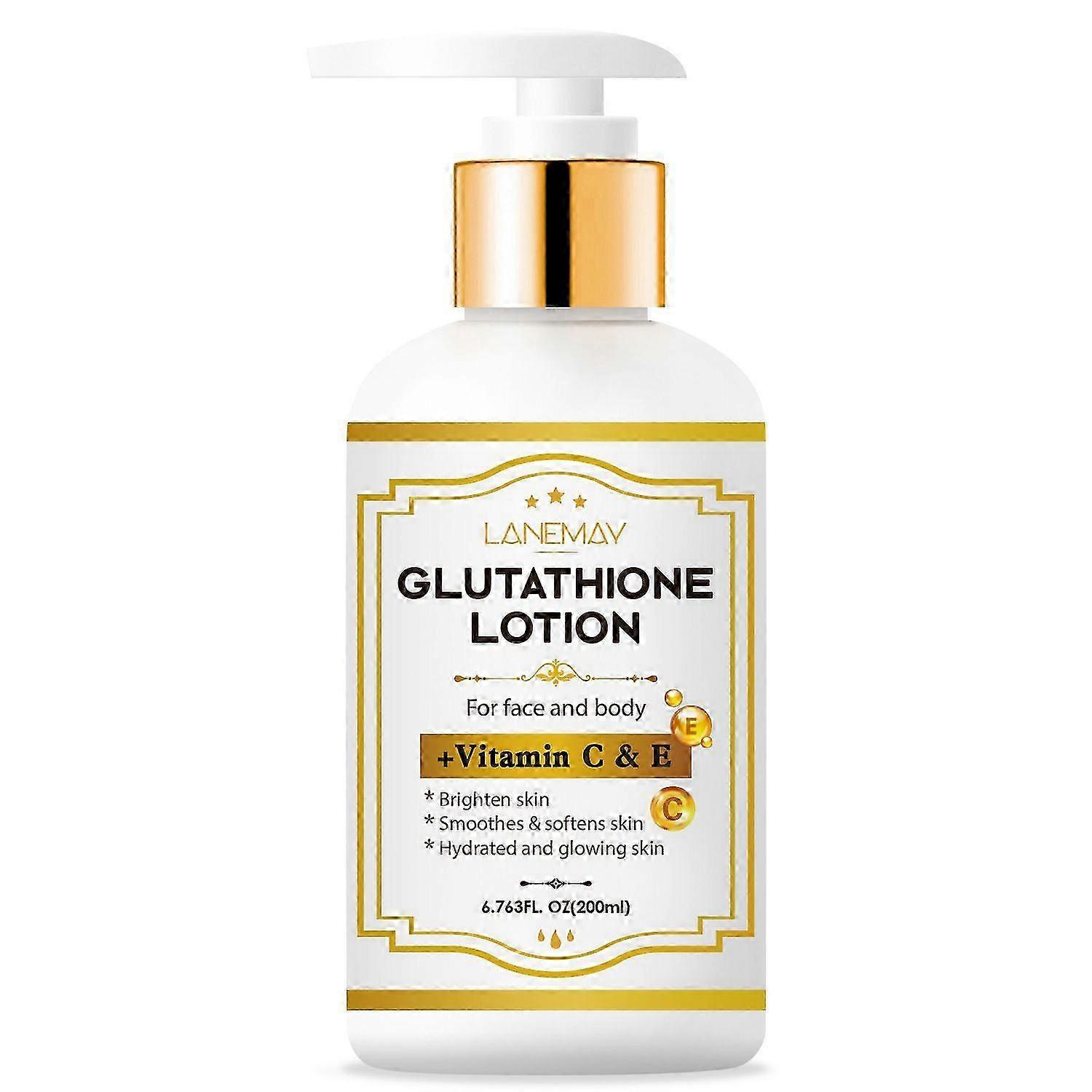 venature glutathione 200ml Brightening Body Lotion, Anti-Aging Firming Moisturiser Body Lotion for Dry Skin, Glutathione 50x Whiten, Deep Hydration Sk Facial Beauty Serum with capsule Size:500 mL