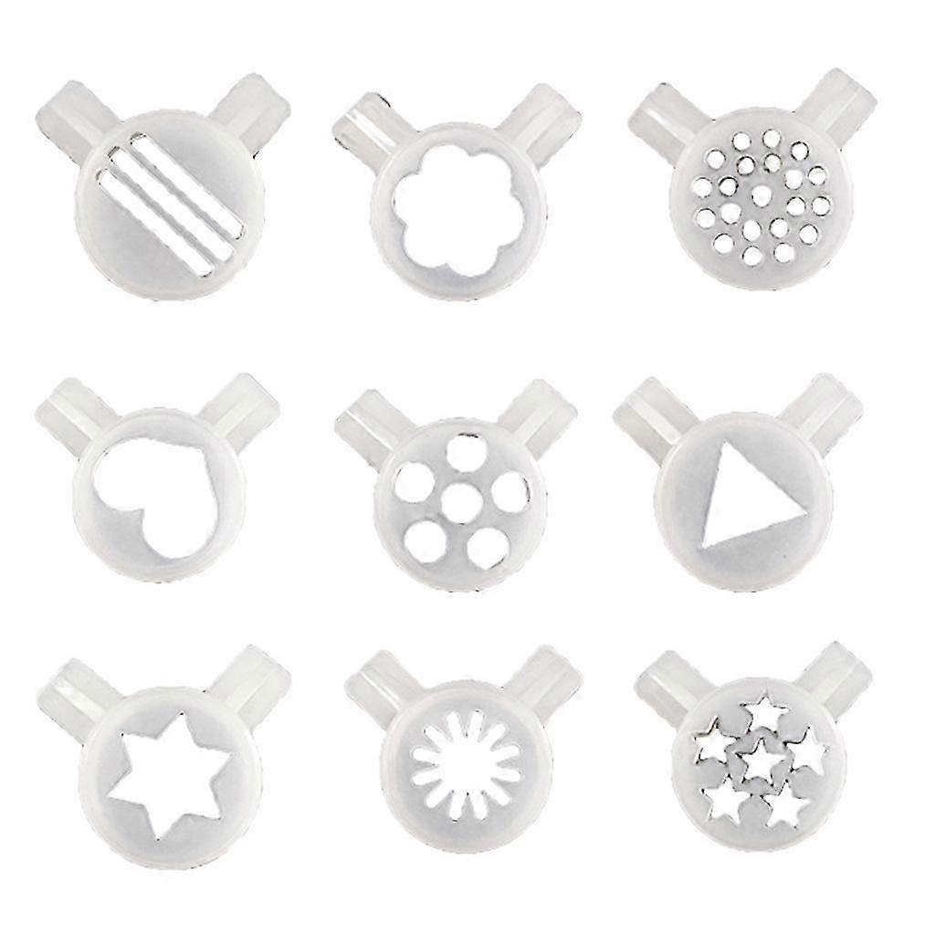 9-piece ice cream nozzle set - creates various patterns with easy cleaning