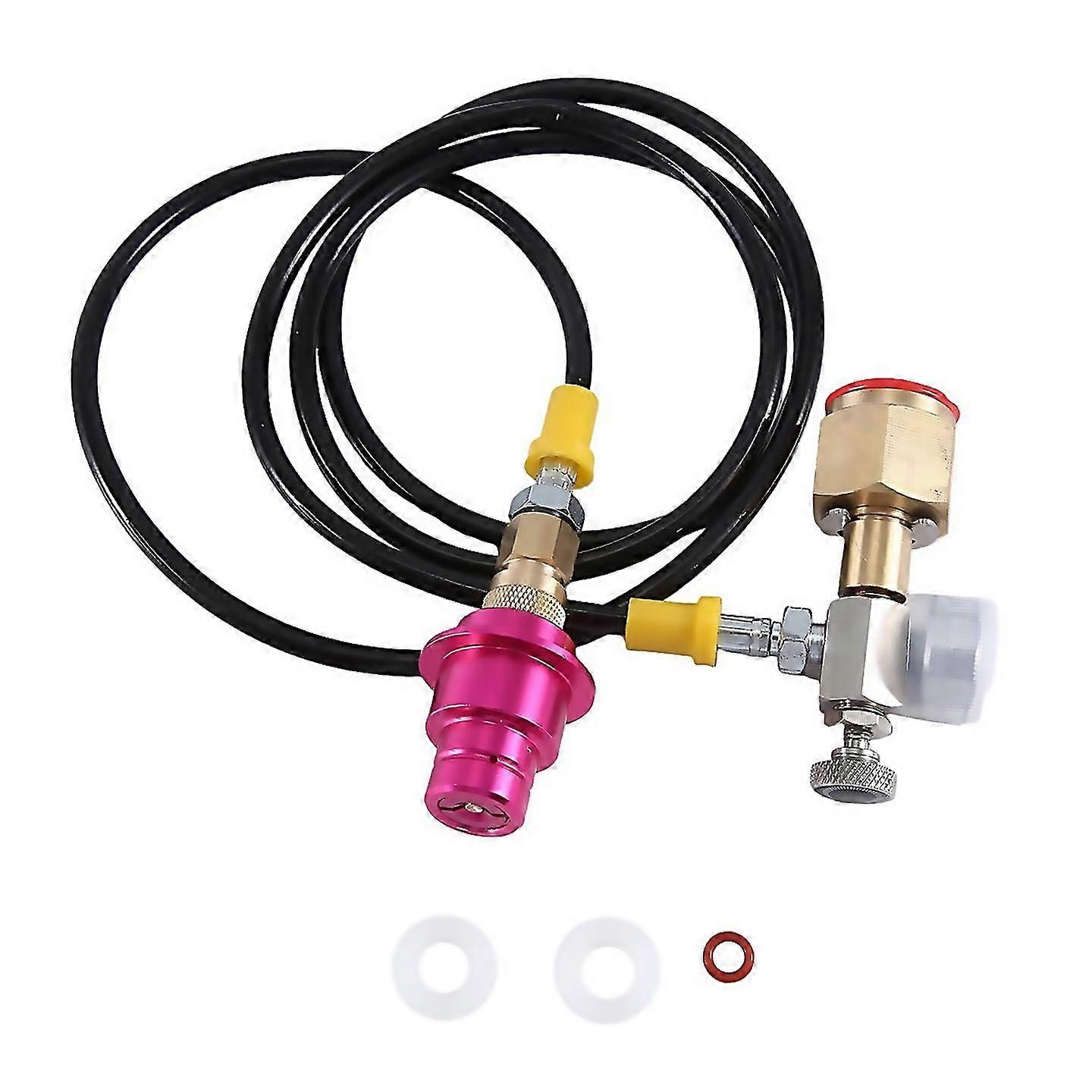 For Co2 Adapter Hose With 2000psi Pressure Gauge