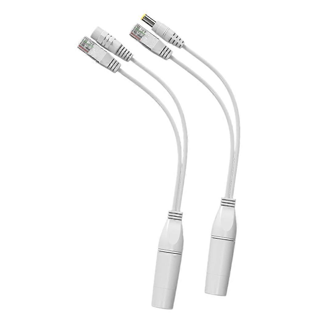 Ethernet Passive Injectors and Splitter with RJ45 DC5.5x2.1 mm Connectors For Networking Ethernet Power Extension