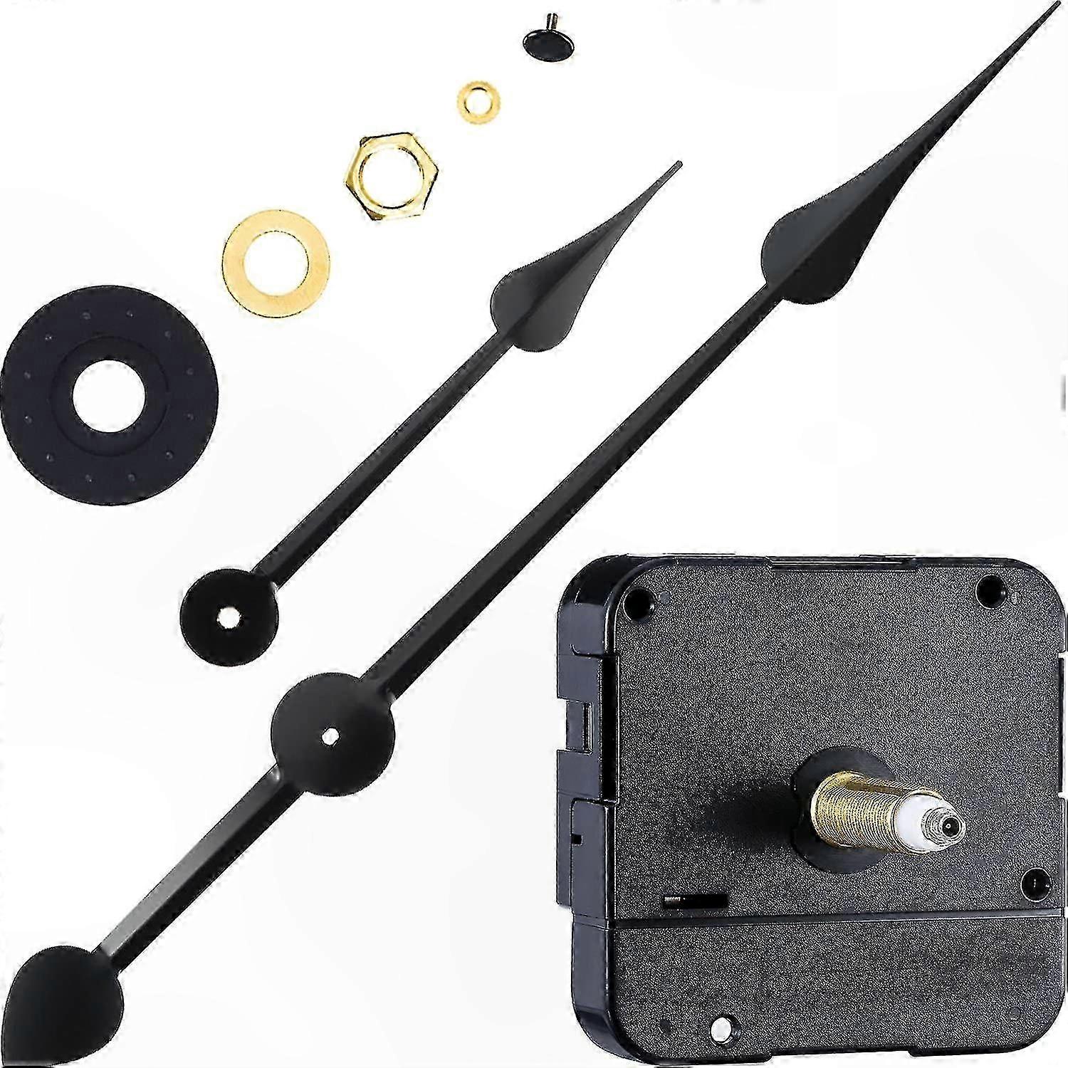 High Torque Clock Movement with 7 Inch Spade Hands Long Shaft Durable Motor for Clocks