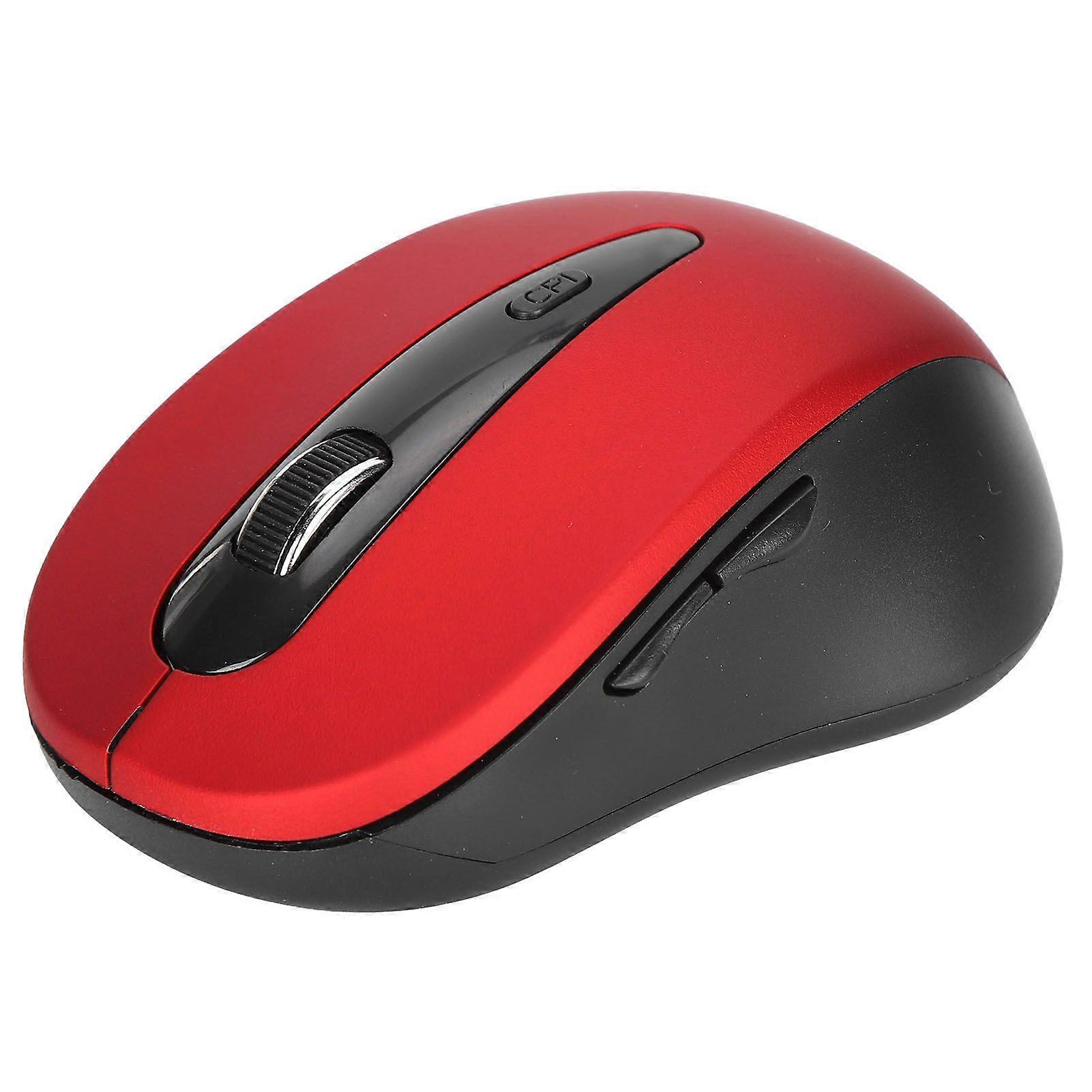Wireless Mouse Long Transmission Distance Mini FourWay Scroll Wheel Optical Mouse for Notebook Tablet PC(Red )