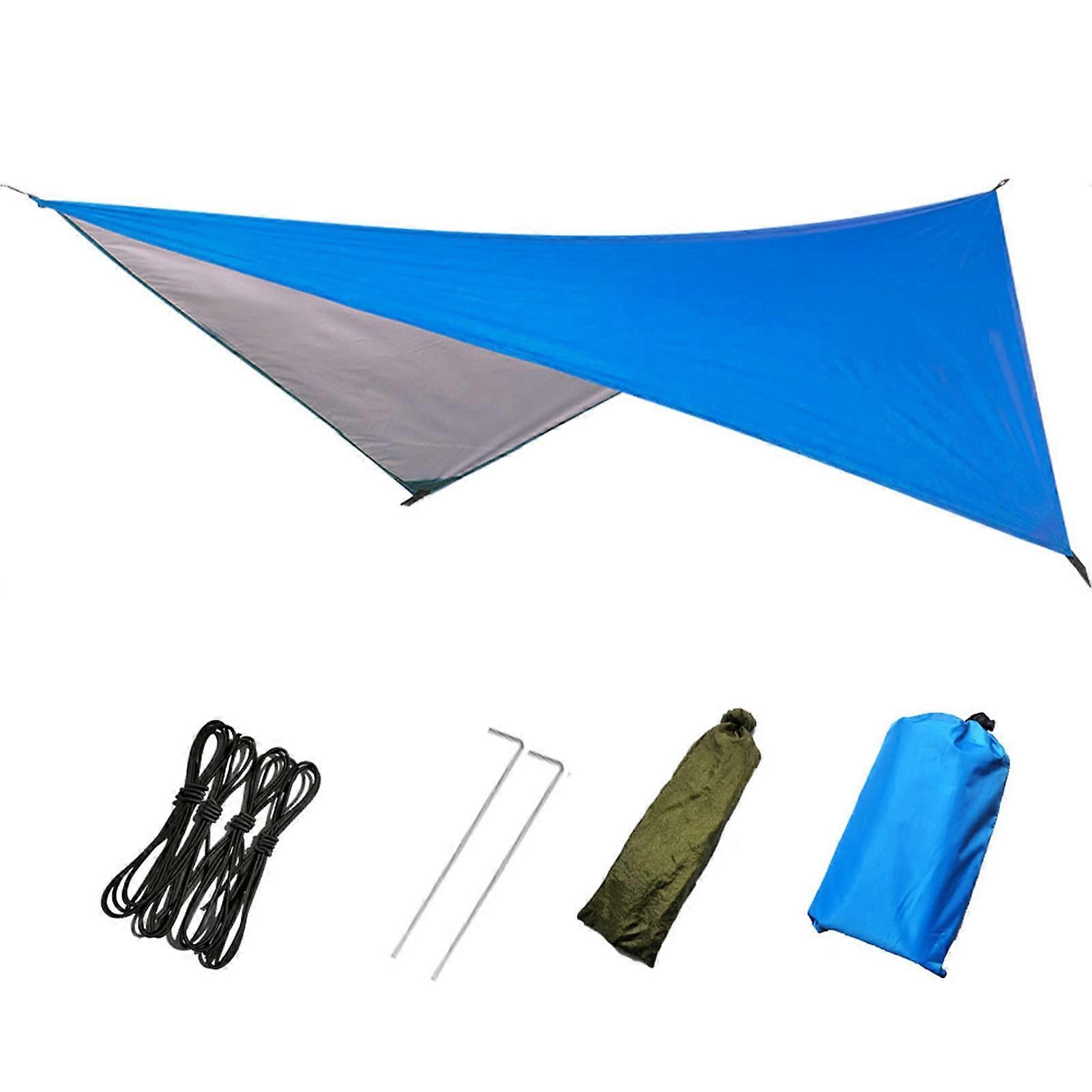 Multifunctional Sunscreen Camping Beach Shade Tent with Terylene Velarium, Dampproof Floor Cloth, and Compact Picnic Mat