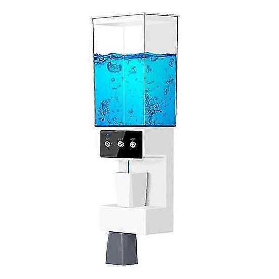 Automatic Mouthwash Dispenser with 2 Magnetic Cups 650ML Adjustable Dispensing Levels Bathroom Wall Mount Kids Adults Mouth Wash Container