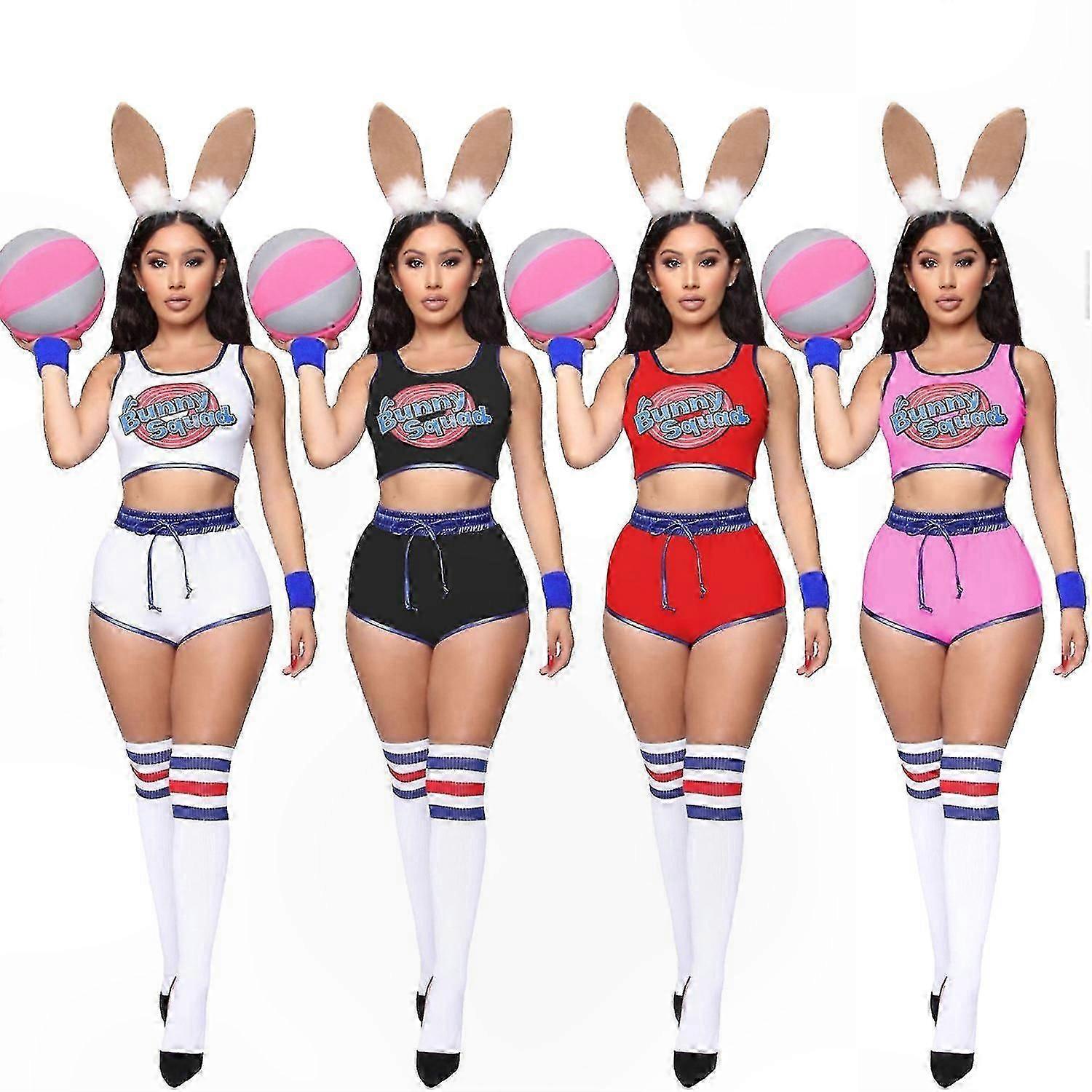 Women's Bunny Rabbit Cosplay Costume Set with Top and Pants