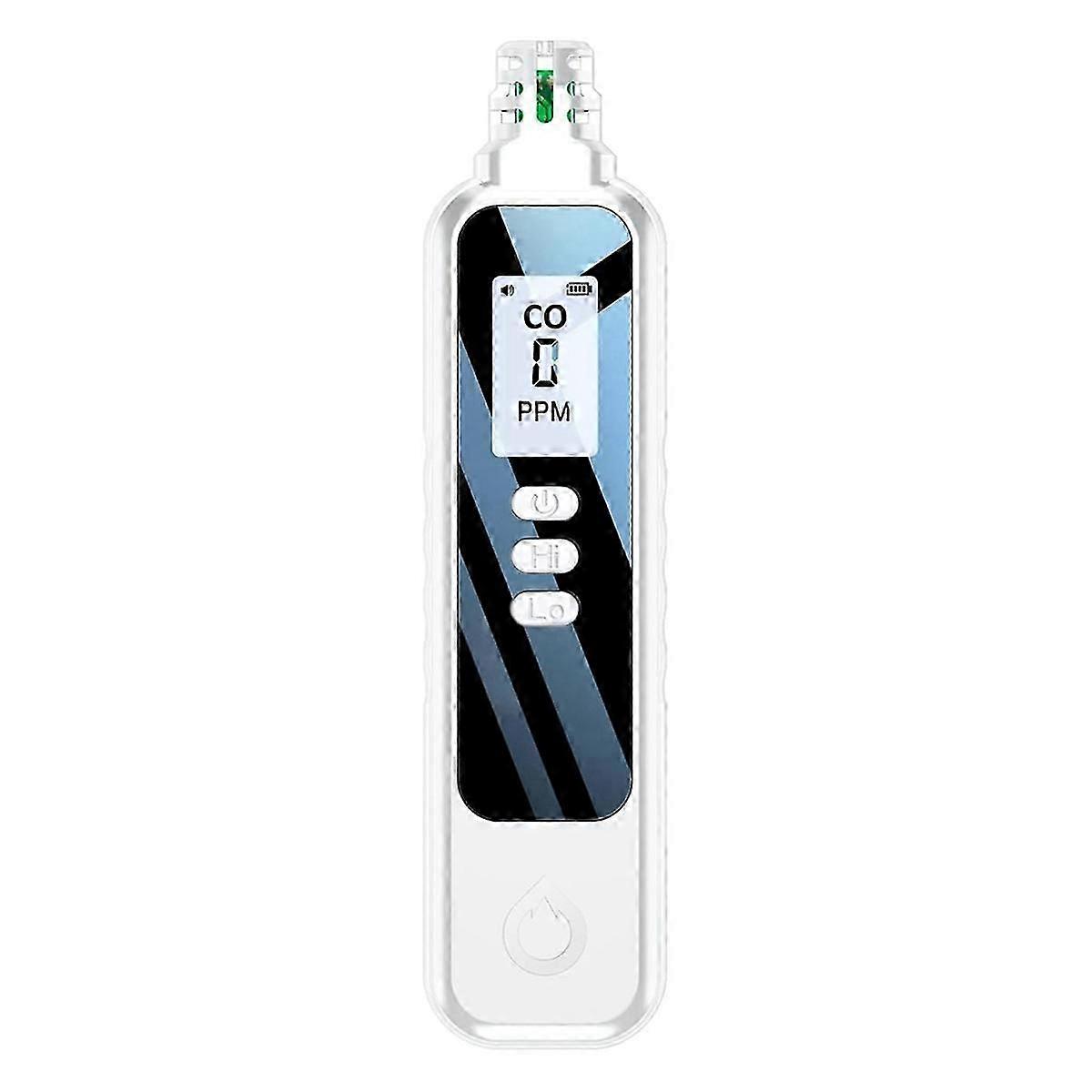 Travel portable CO detector with LCD and AAA batteries