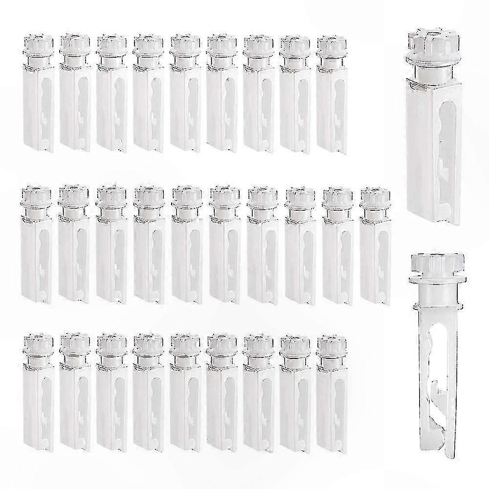 30-Pack White Vertical Blind Replacement Stems for Home and Office Use