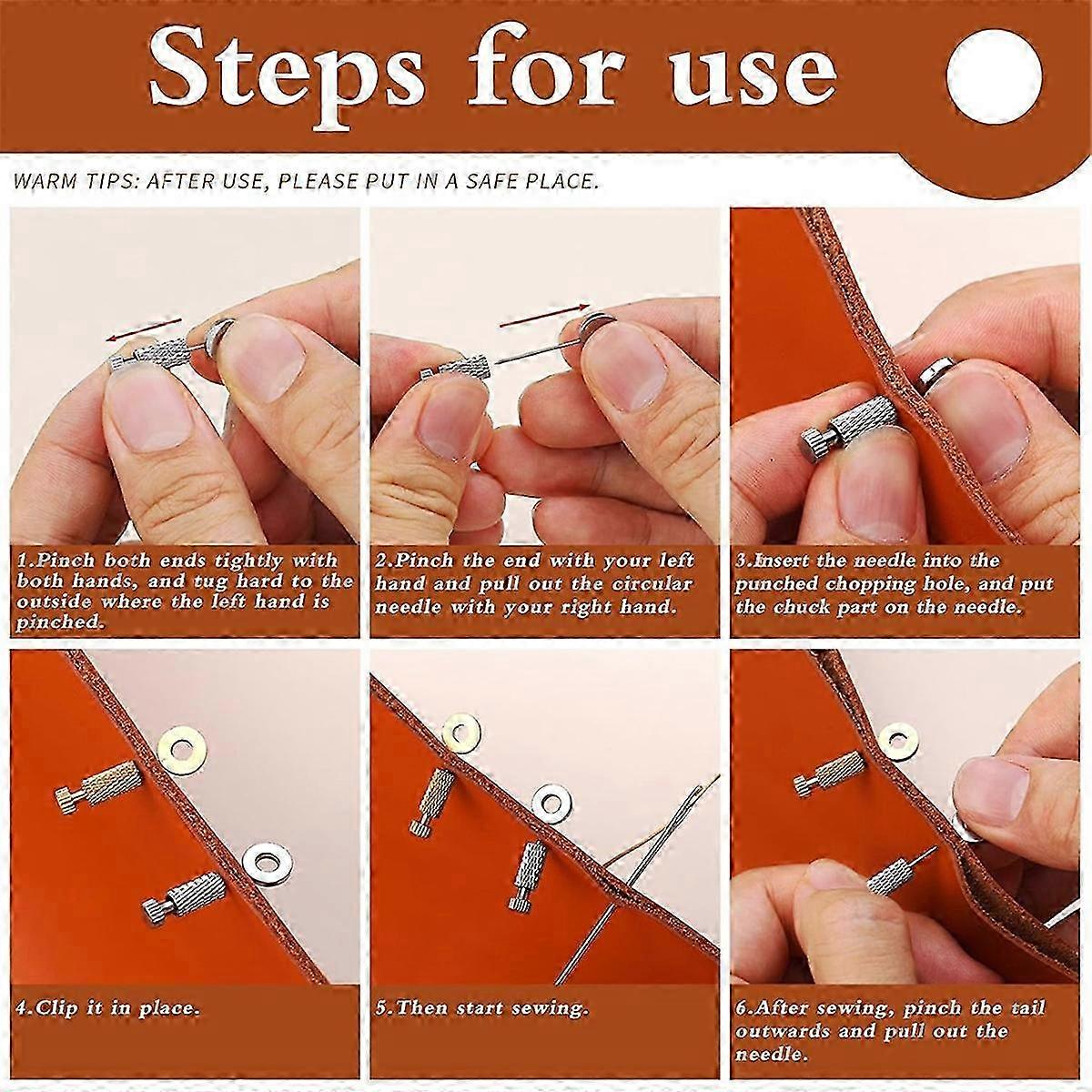 24Pcs 2 Size Suture Positioning Needles, Leather Hand Sewing Position