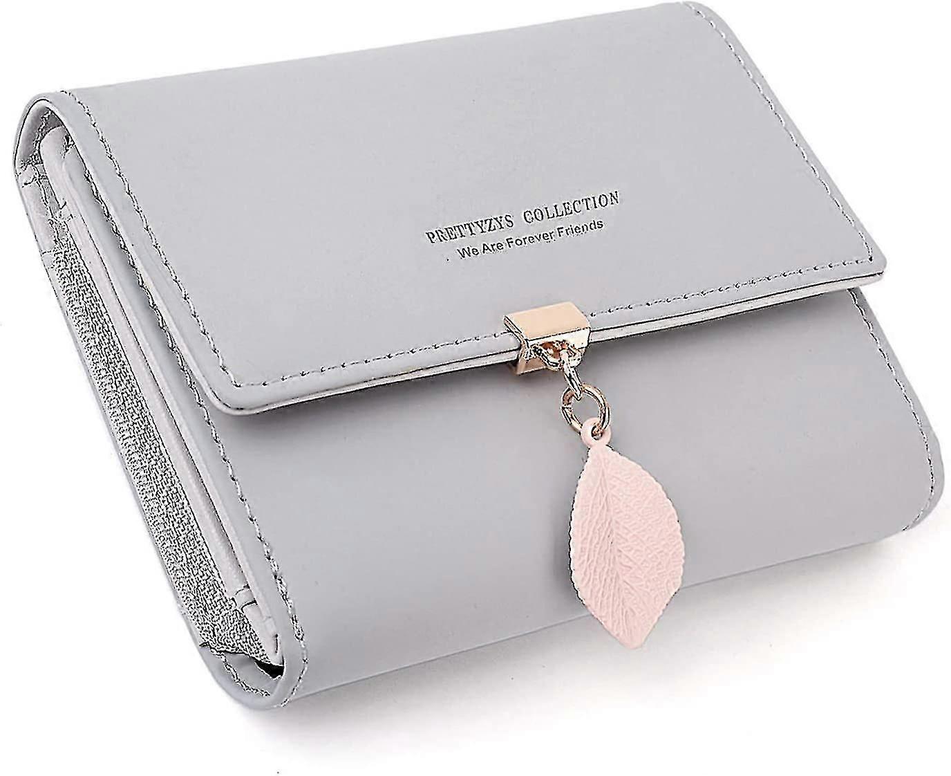 Chic Leather Purse With Tassels - Compact Wallet,gray SX