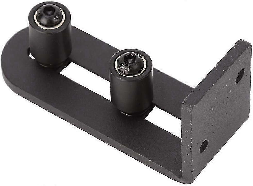 Sliding Floor Guide, Sliding Door Guide, Carbon Steel Adjustable Sliding Floor Guide for Barn Door (Double Roller Bearing #2)