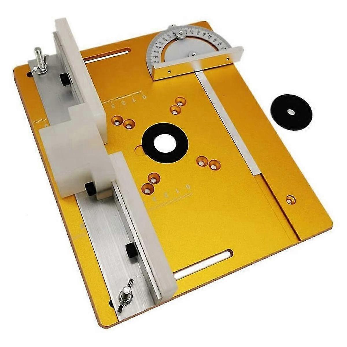 Router Table Insert Plate W/Miter Gauge compatible Woodworking Table Saw Multifunctional Trimmer Engraving