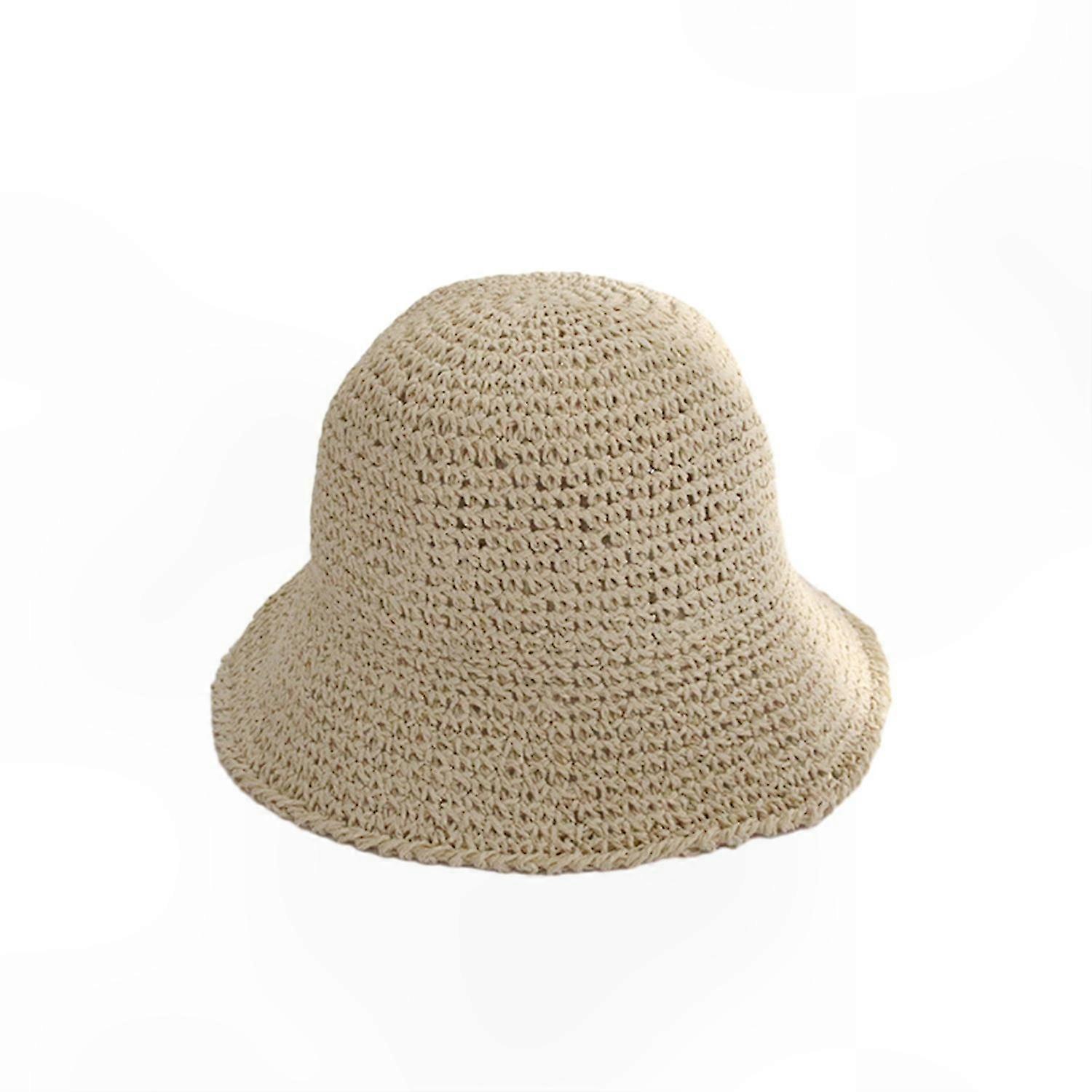 Women's Foldable Wide Brim Straw Sun Hat for Summer