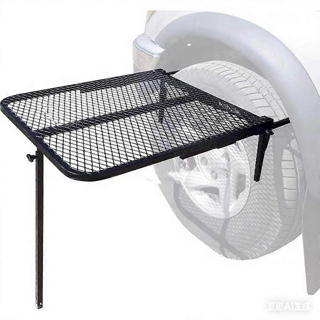 Portable Car Tire Picnic Table, Folding Camping Table, 70*50cm, Adjustable Height, for RV Camping Beach Hiking Party
