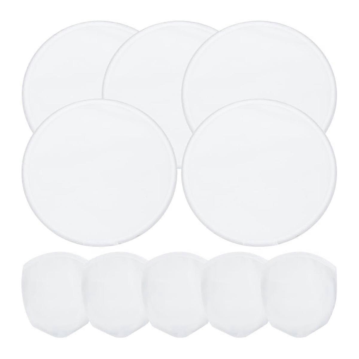 5 個折りたたみ式フライングディスクファン、パーティーホワイトハイウェイ用バッグ付き