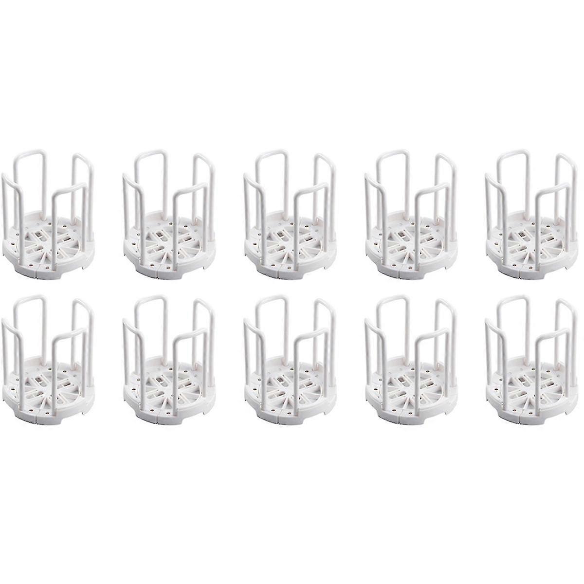 Retractable Desktop Dish Rack - Cup Draining Storage Rack for Kitchen, White