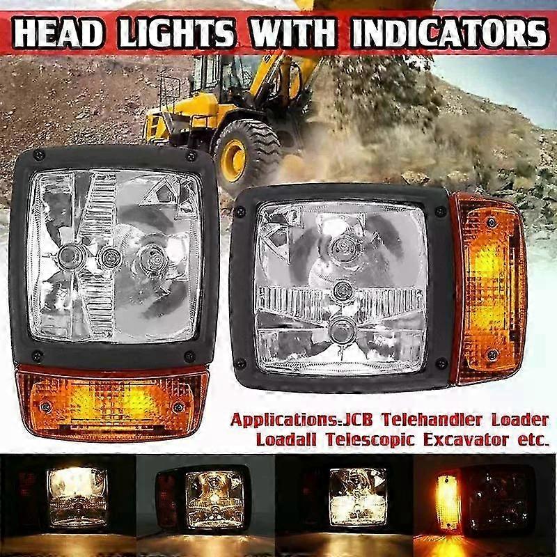 24V Excavator JCB Front LED Headlights Turn Signal Lamp Indicator Work Light Fit For  Tractor Telehandler Loader Fit For klift