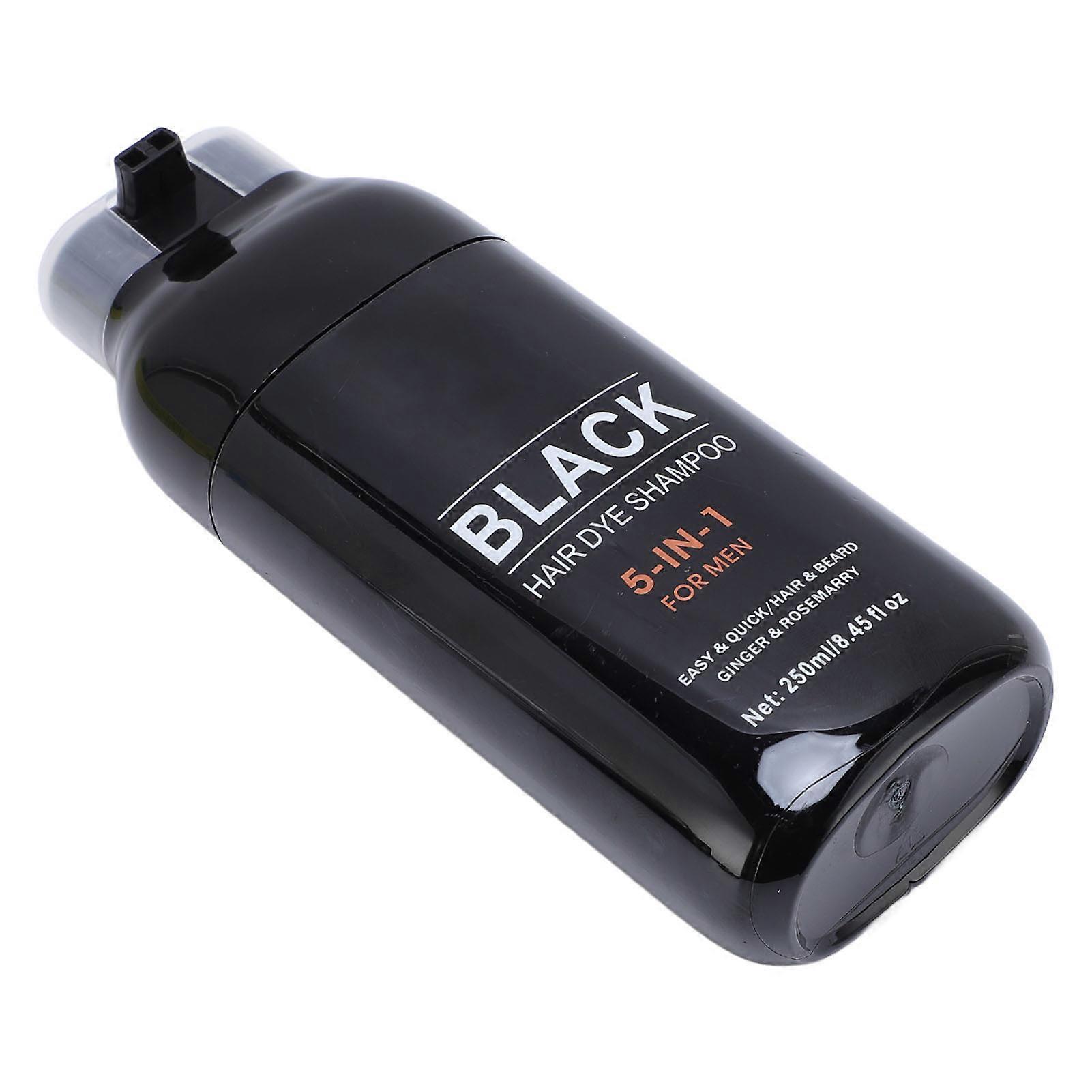 Black Hair Dye Shampoo 250ml Gray Coverage Semi-Permanent