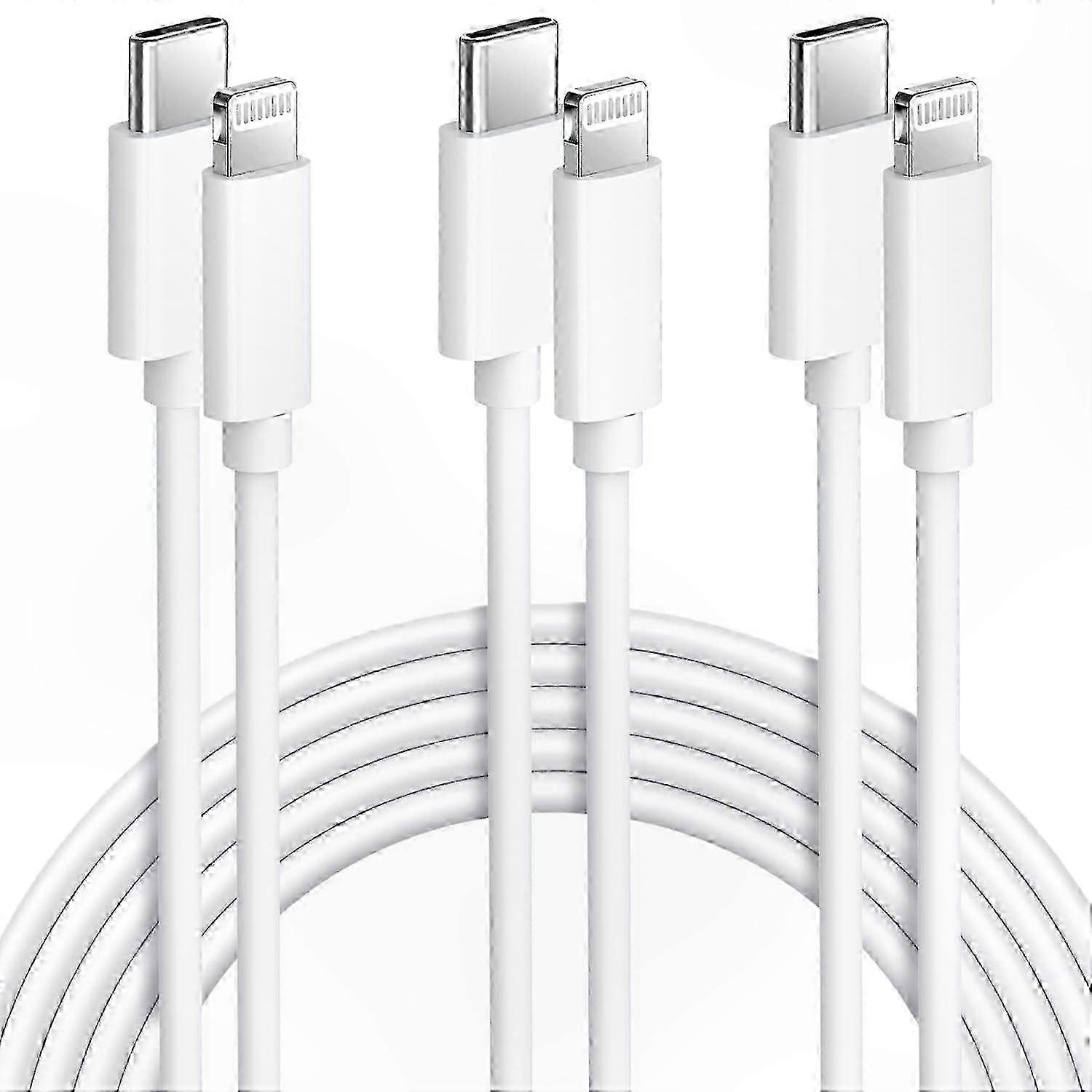 2M USB C to Lightning Cable 3-Pack, MFi Certified Fast Charging Cord for  and  Devices