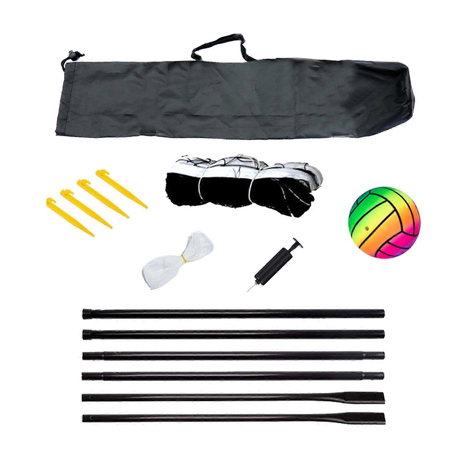 Badminton Net Set, Standard Size, MultiSport Net For Volleyball And Tennis, Backyard Style A