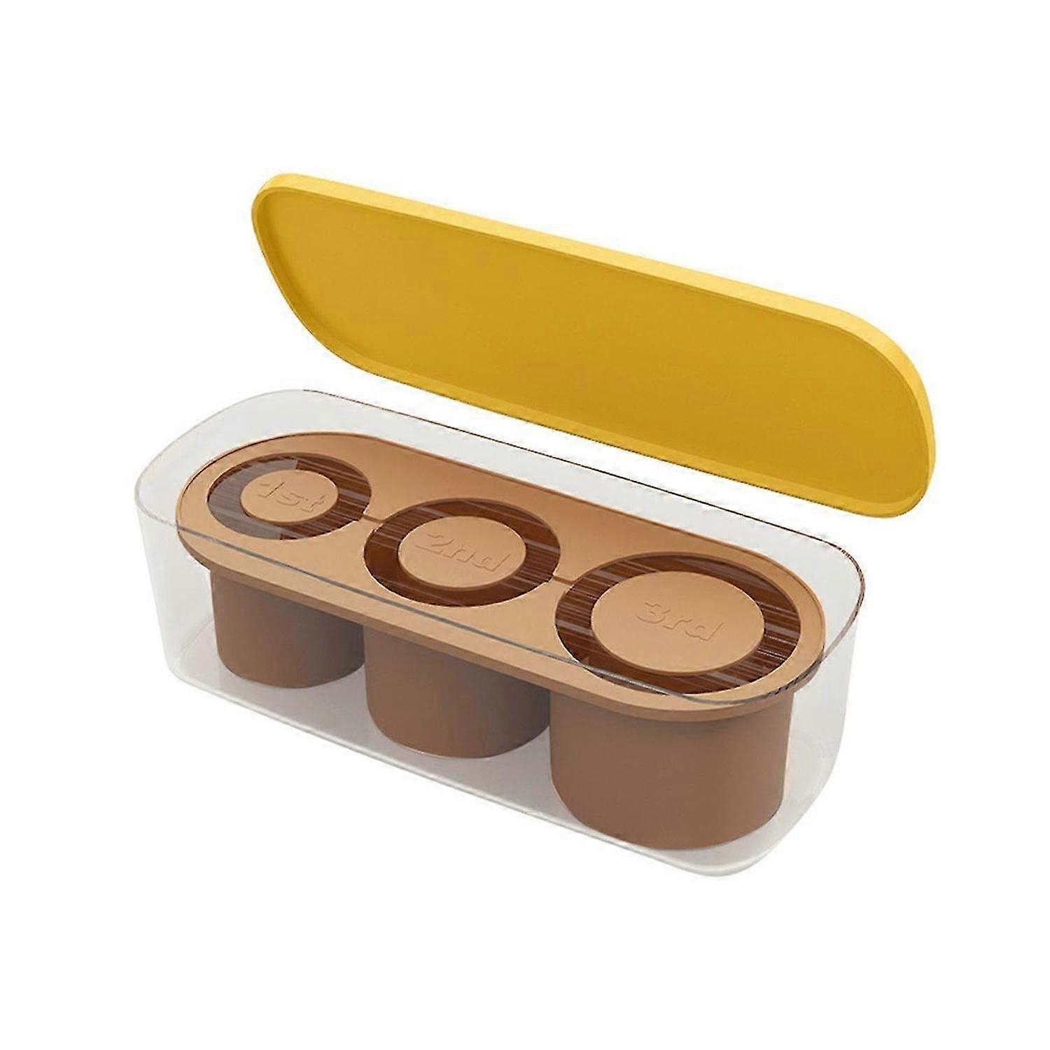 Ice-Cube Tray Silicone With Lid for Making Ice-Cube Molds, (brown)