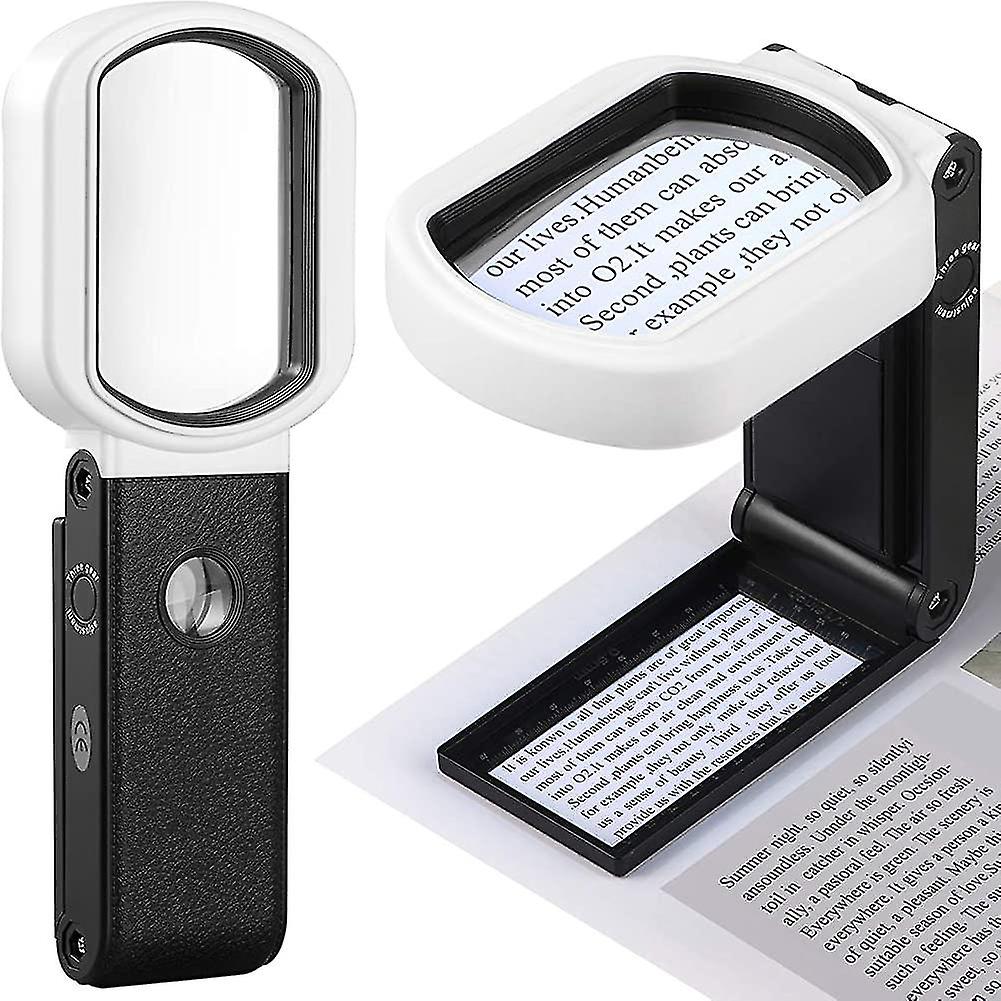 Magnifying Glass With Light, 15x 4x Light 9 Led Illuminated Reading Magnifier