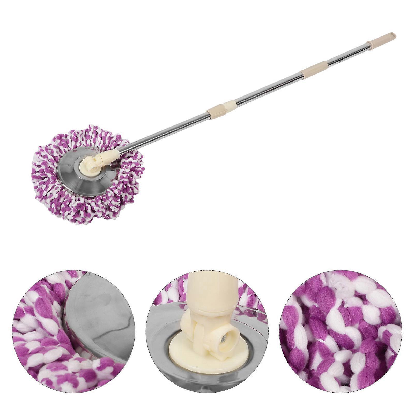 Durable Detachable Mop Rod For Domestic Use In Violet With Reliable Rotating Cleaning Features 1 Set